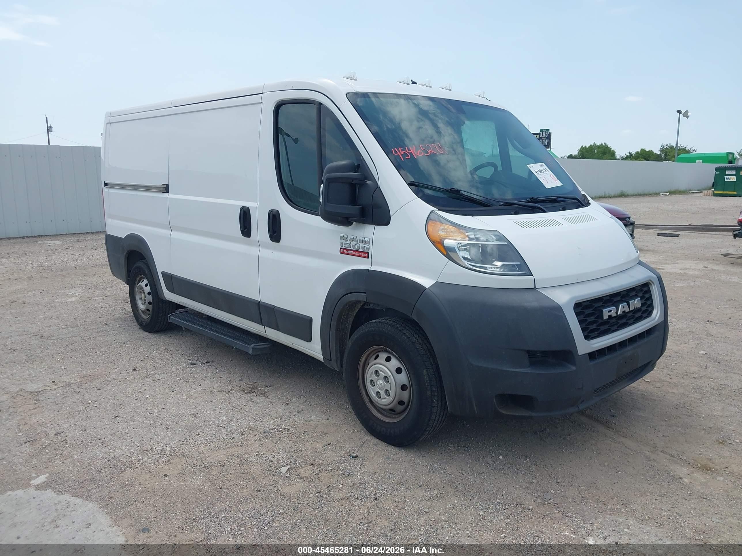 2019 Ram ProMaster Cargo, VIN 3C6TRVAG7KE540653 — Interior fire