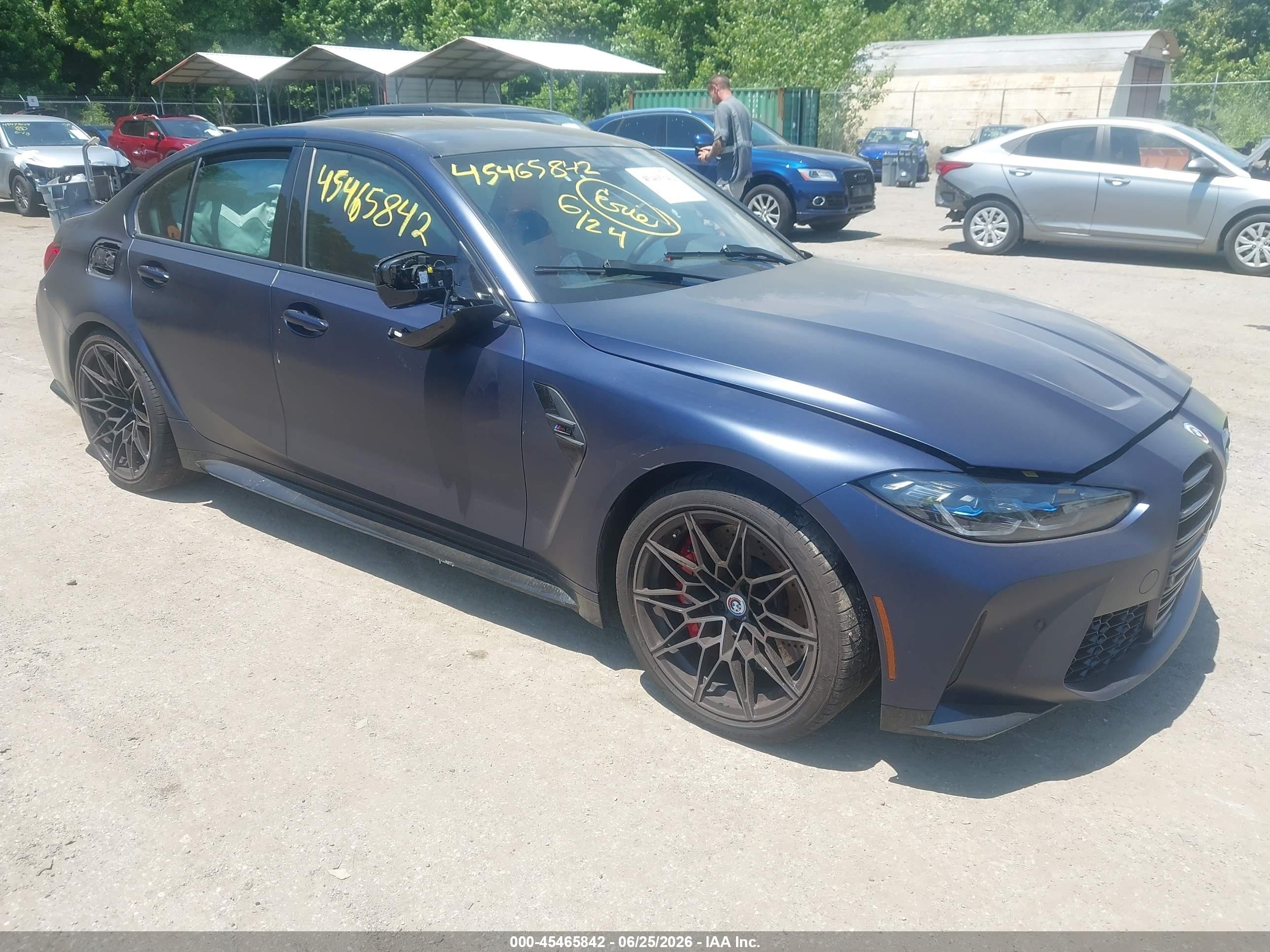 2022 BMW M3 Competition xDrive, VIN WBS43AY09NFN13814 — Side