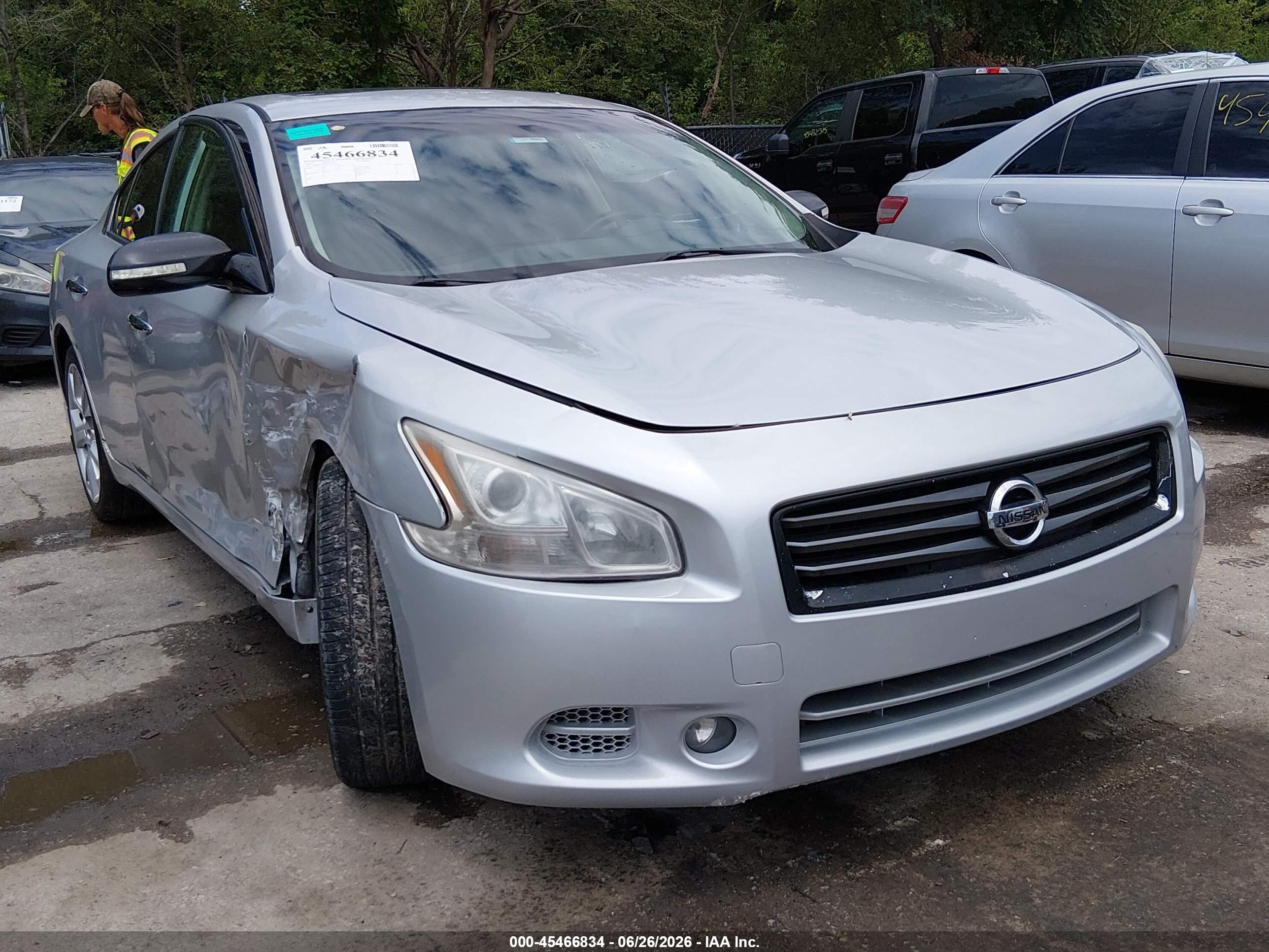 2012 Nissan Maxima S, VIN 1N4AA5APXCC855372 — Side