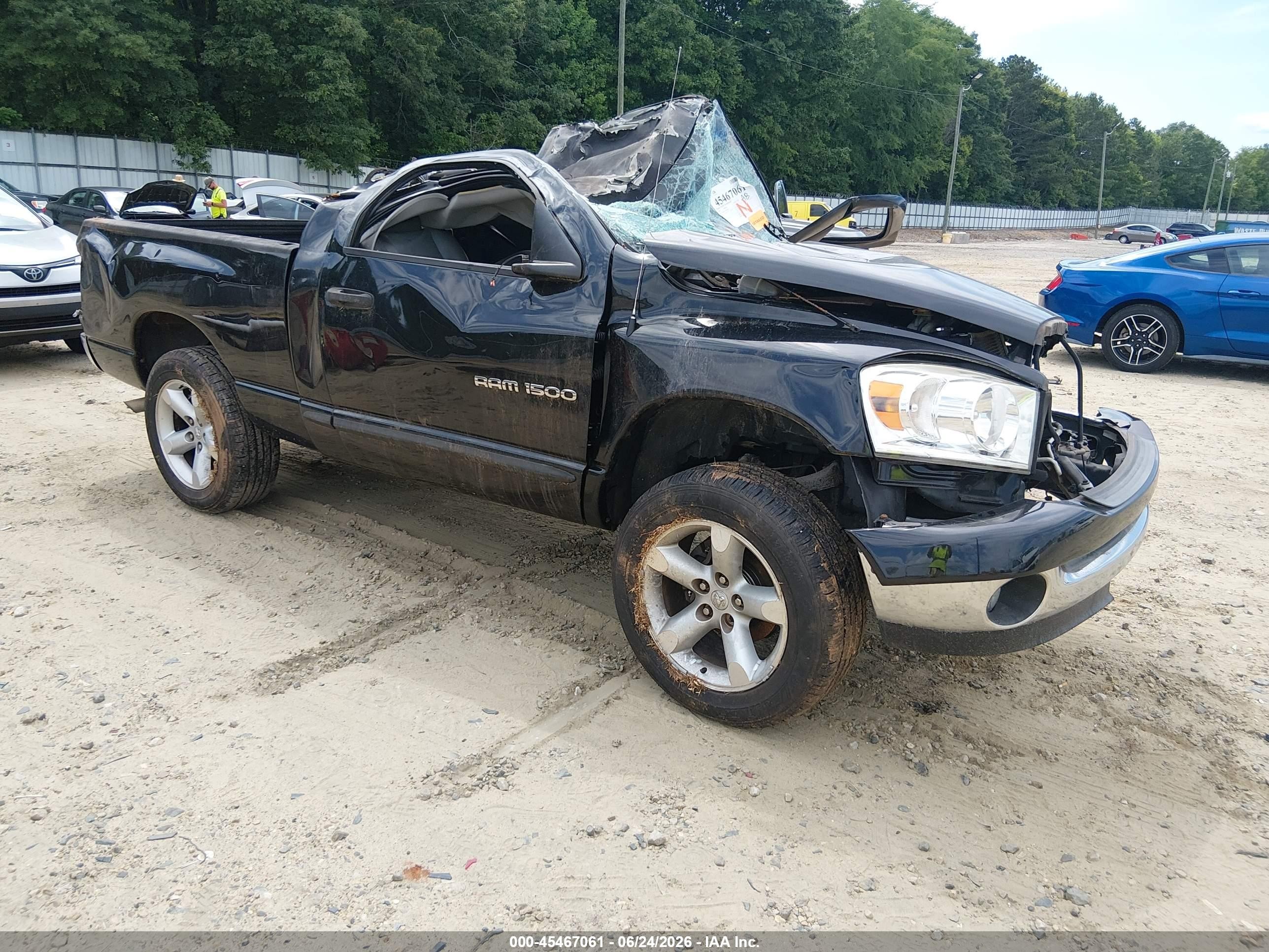 2007 Dodge 1500 SLT, VIN 1D7HA16257J608847 — Rollover