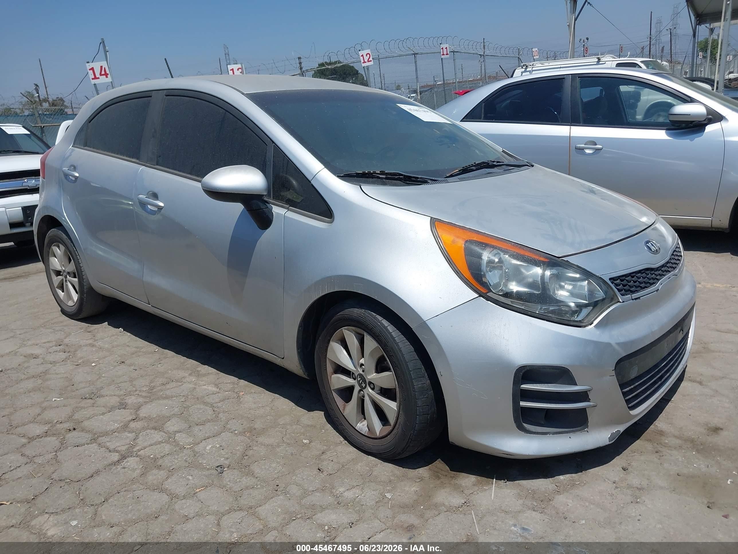 2016 Kia Rio EX, VIN KNADN5A37G6677690 — Not stated