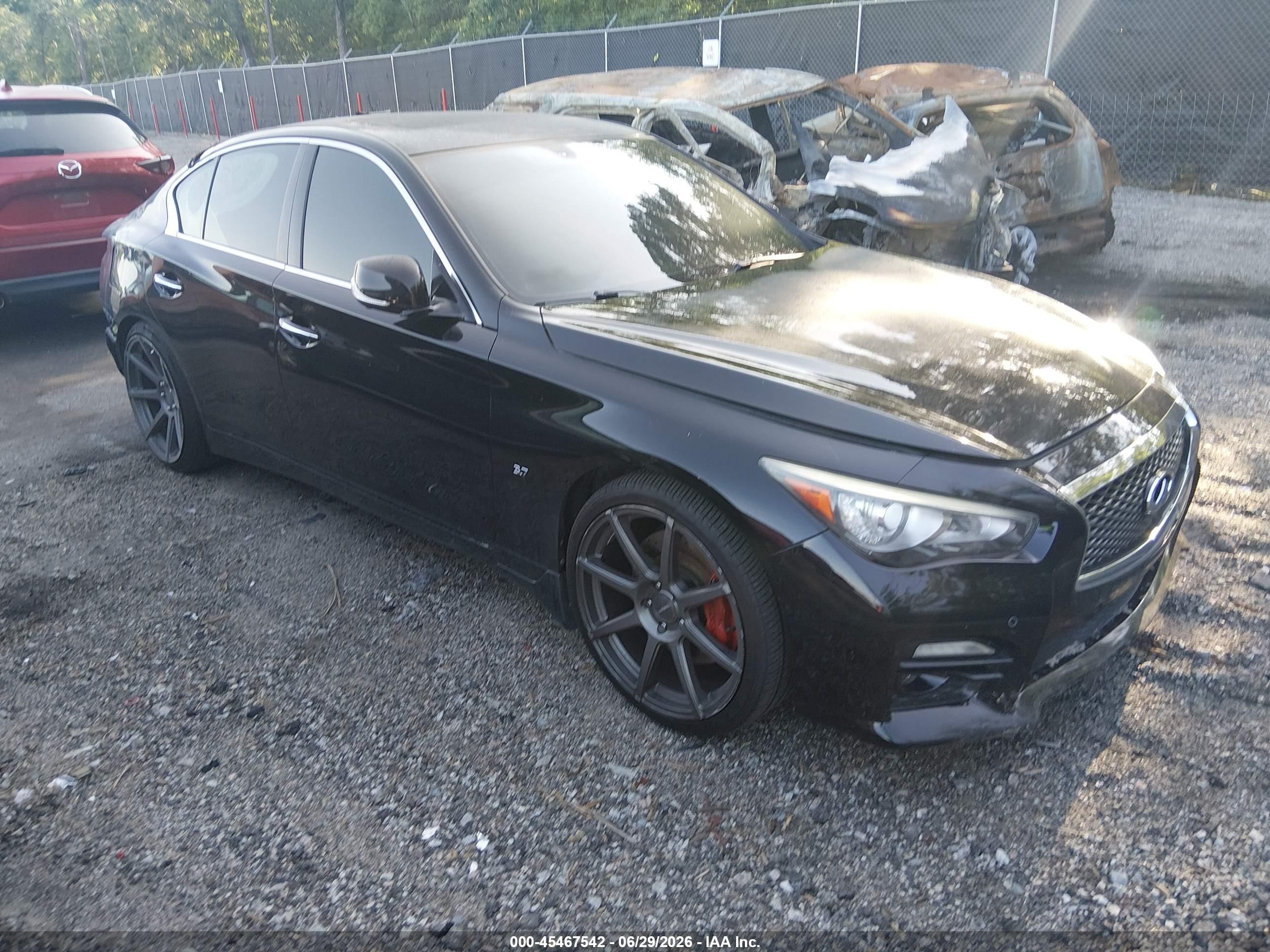 2014 Infiniti Q50 Premium, VIN JN1BV7APXEM680295 — Burn