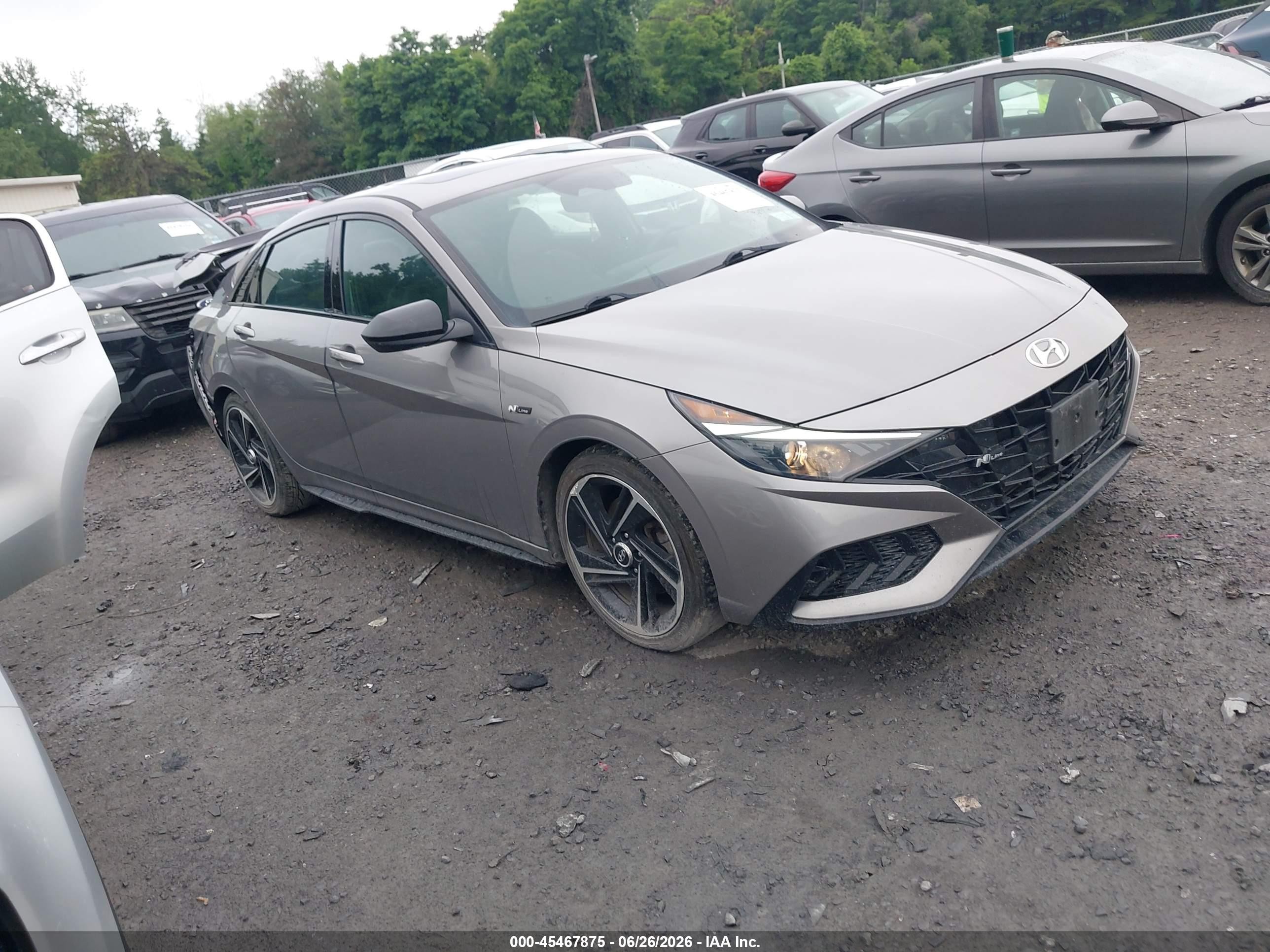 2021 Hyundai Elantra N Line, VIN KMHLR4AF3MU173521 — Rear end