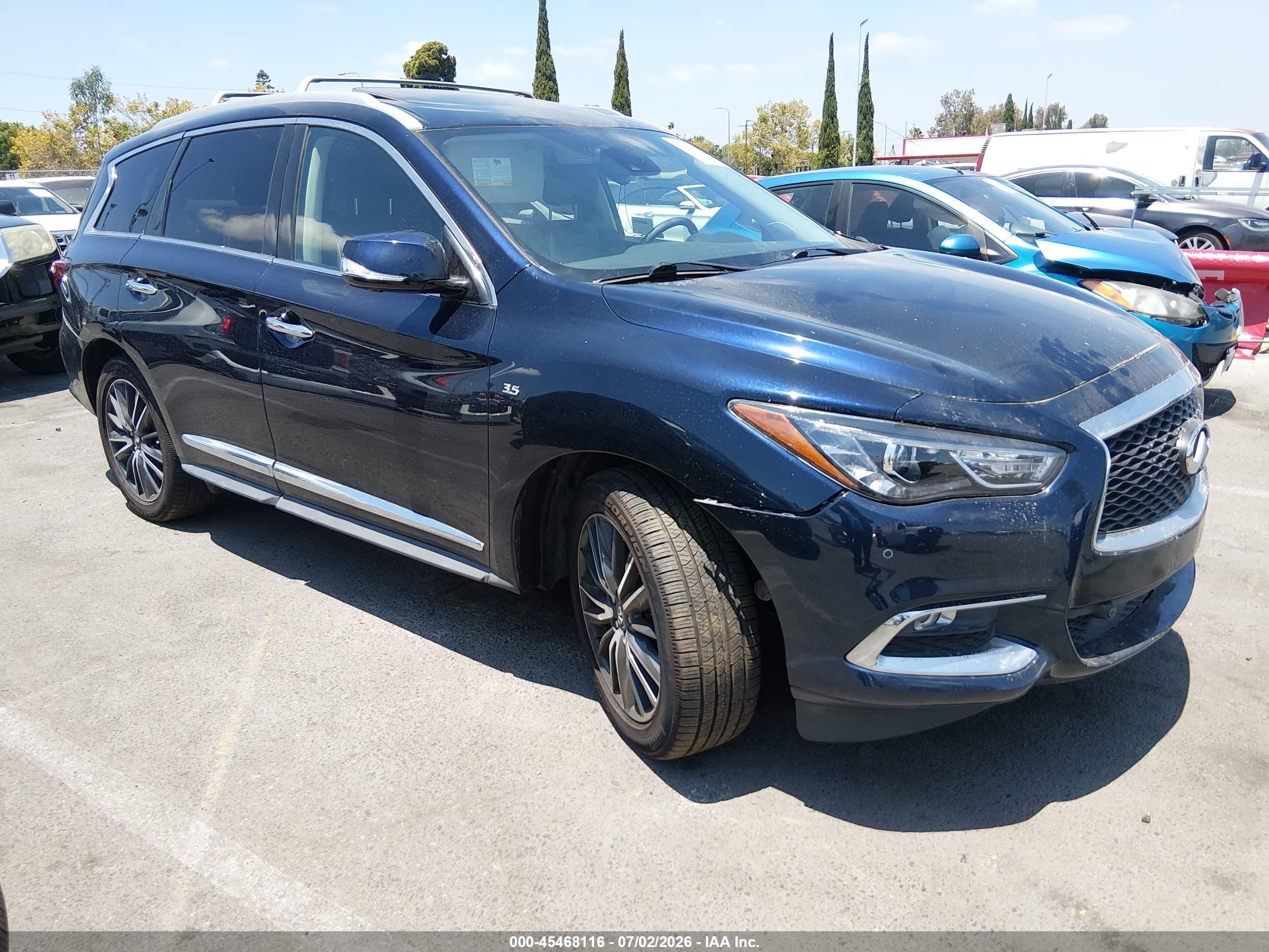 2019 Infiniti QX60 Pure, VIN 5N1DL0MN3KC524061 — Front end
