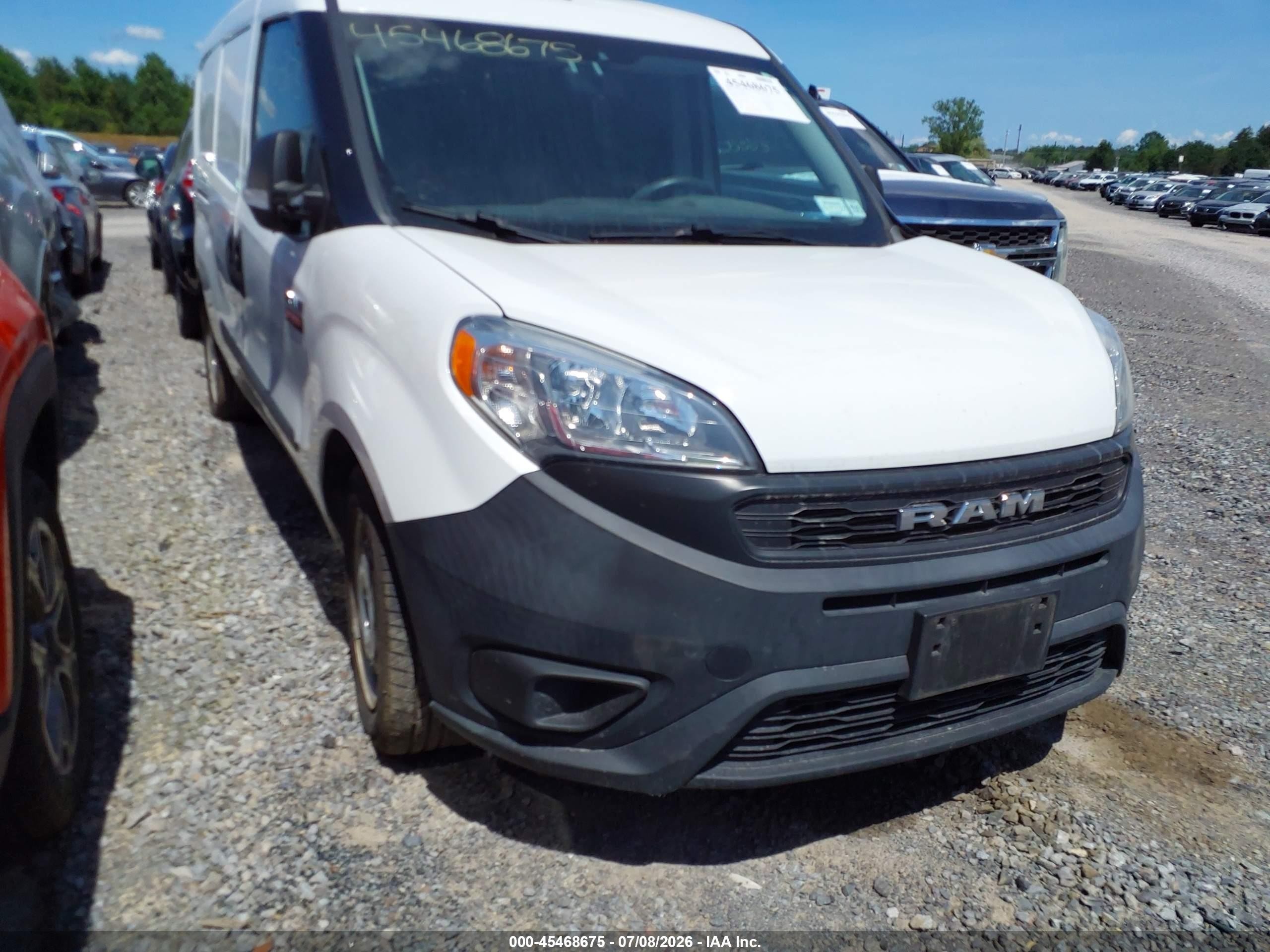2019 Ram ProMaster City Cargo Tradesman, VIN ZFBHRFABXK6M22081 — Rear end