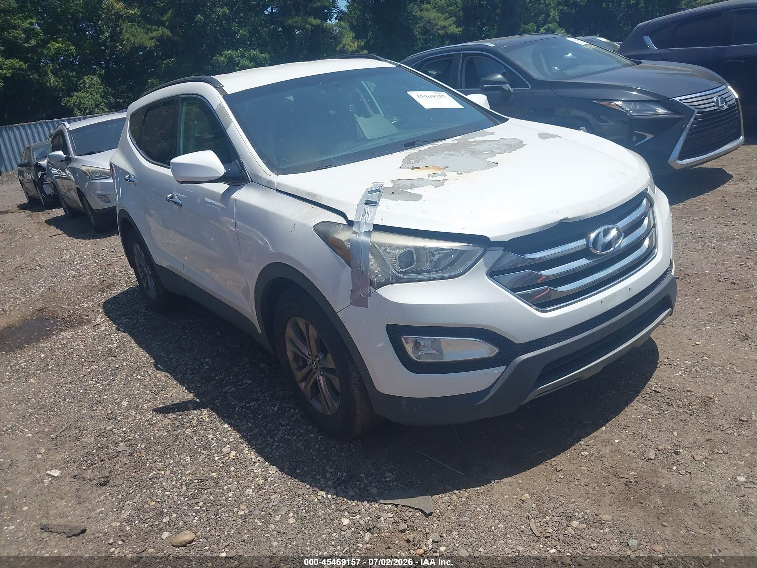 2013 Hyundai Santa Fe Sport, VIN 5XYZUDLB1DG017275 — Engine fire