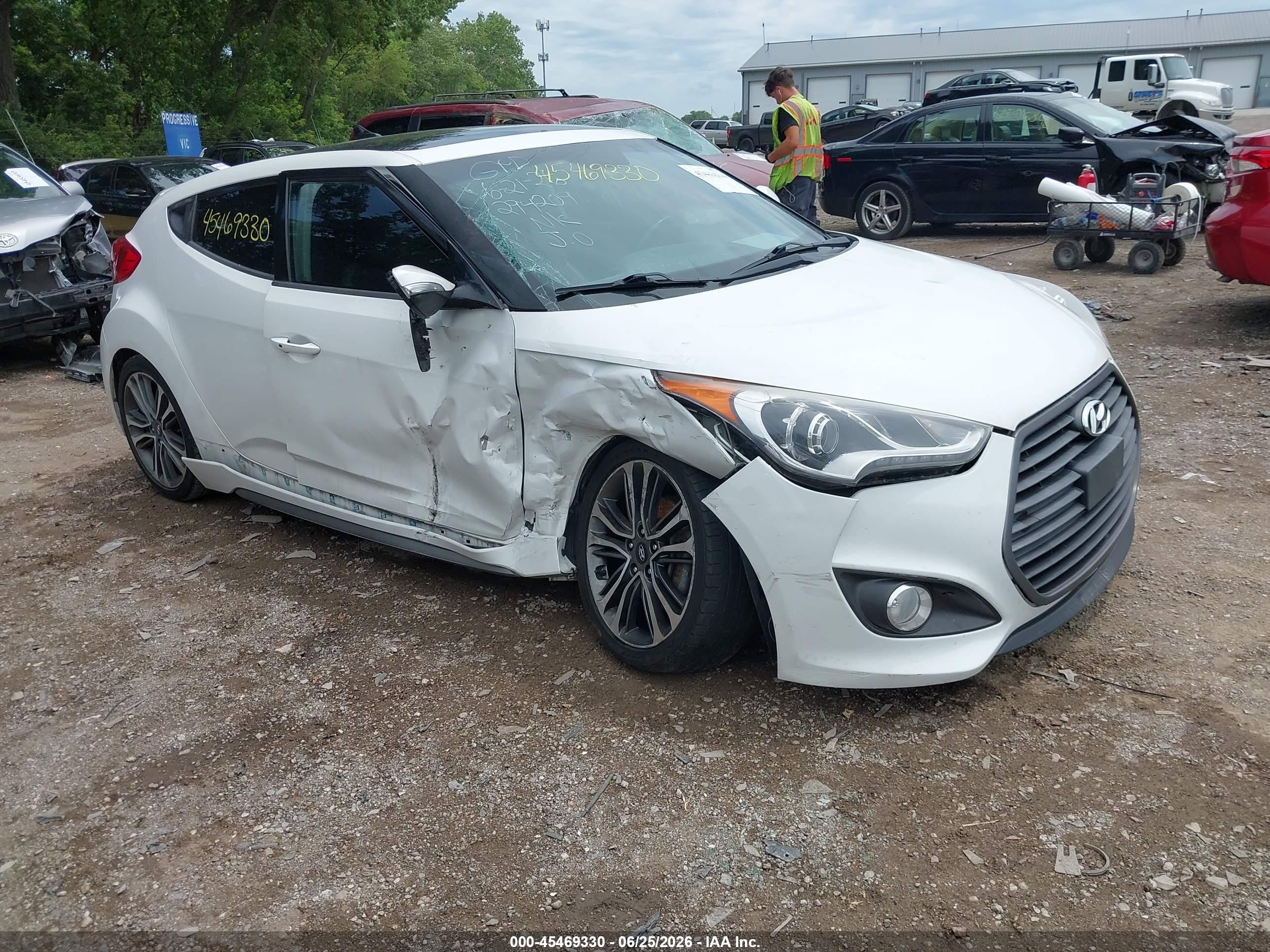 2016 Hyundai Veloster Turbo, VIN KMHTC6AE2GU294209 — Front end