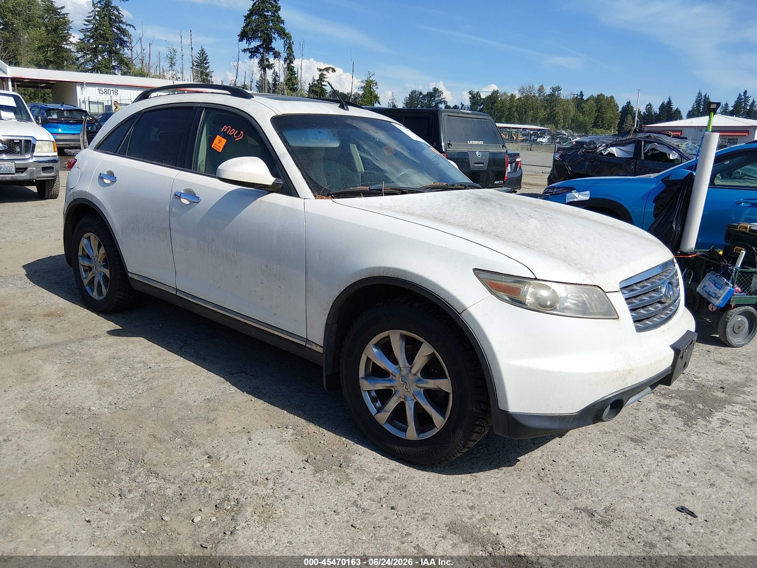 2007 Infiniti FX, VIN JNRAS08W17X208719 — Biohazard / chemical
