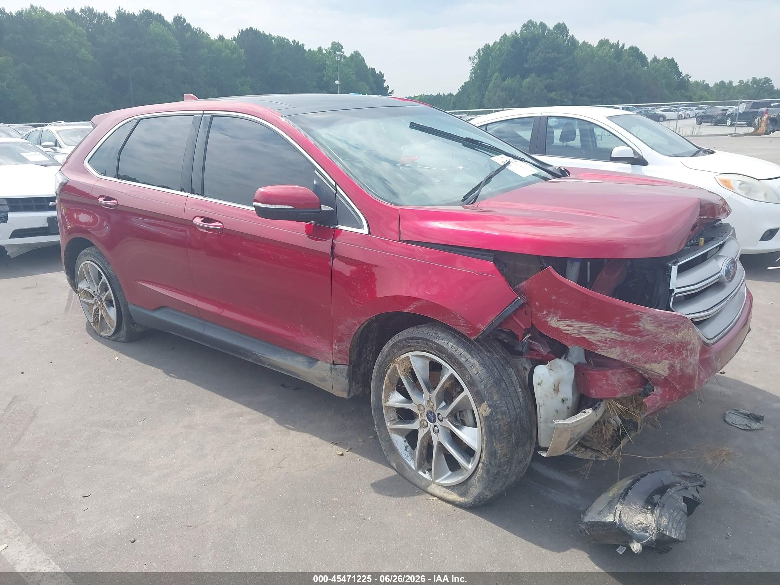 2015 Ford Edge Titanium, VIN 2FMTK4K80FBB19283 — Перед