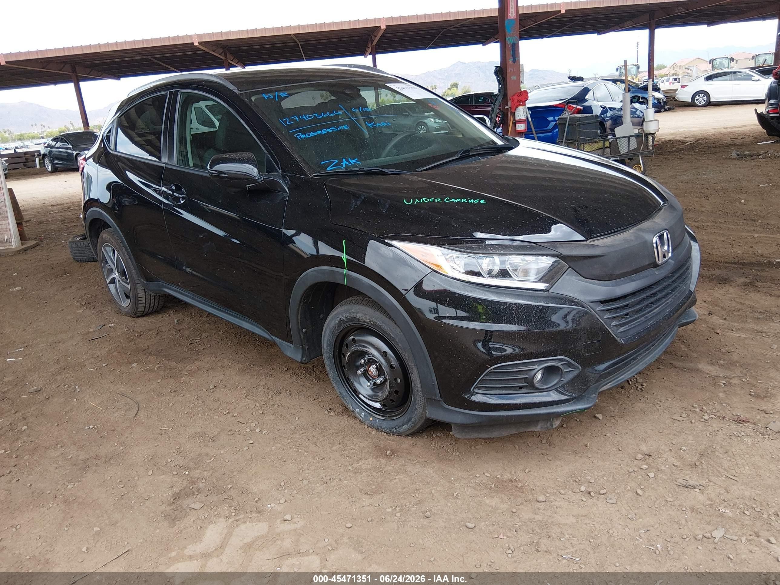 2022 Honda HR-V EX, VIN 3CZRU5H53NM740519 — Днище