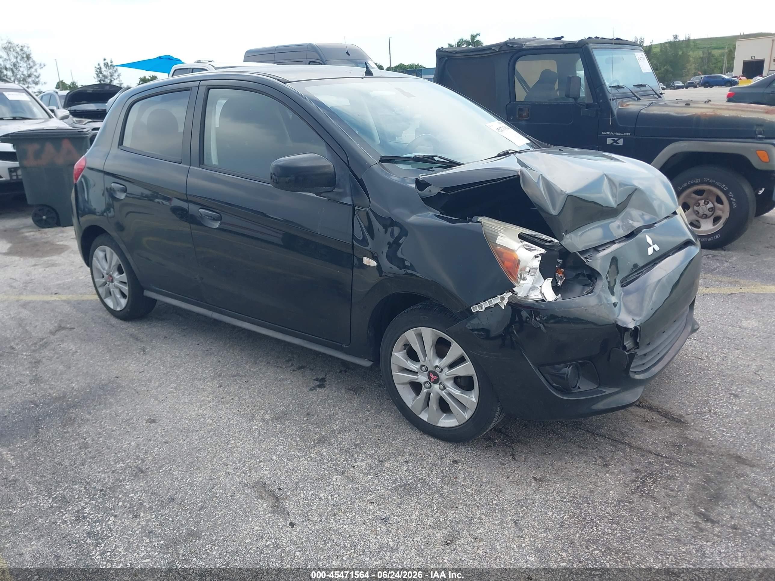 2014 Mitsubishi Mirage DE, VIN ML32A3HJXEH009112 — Front end