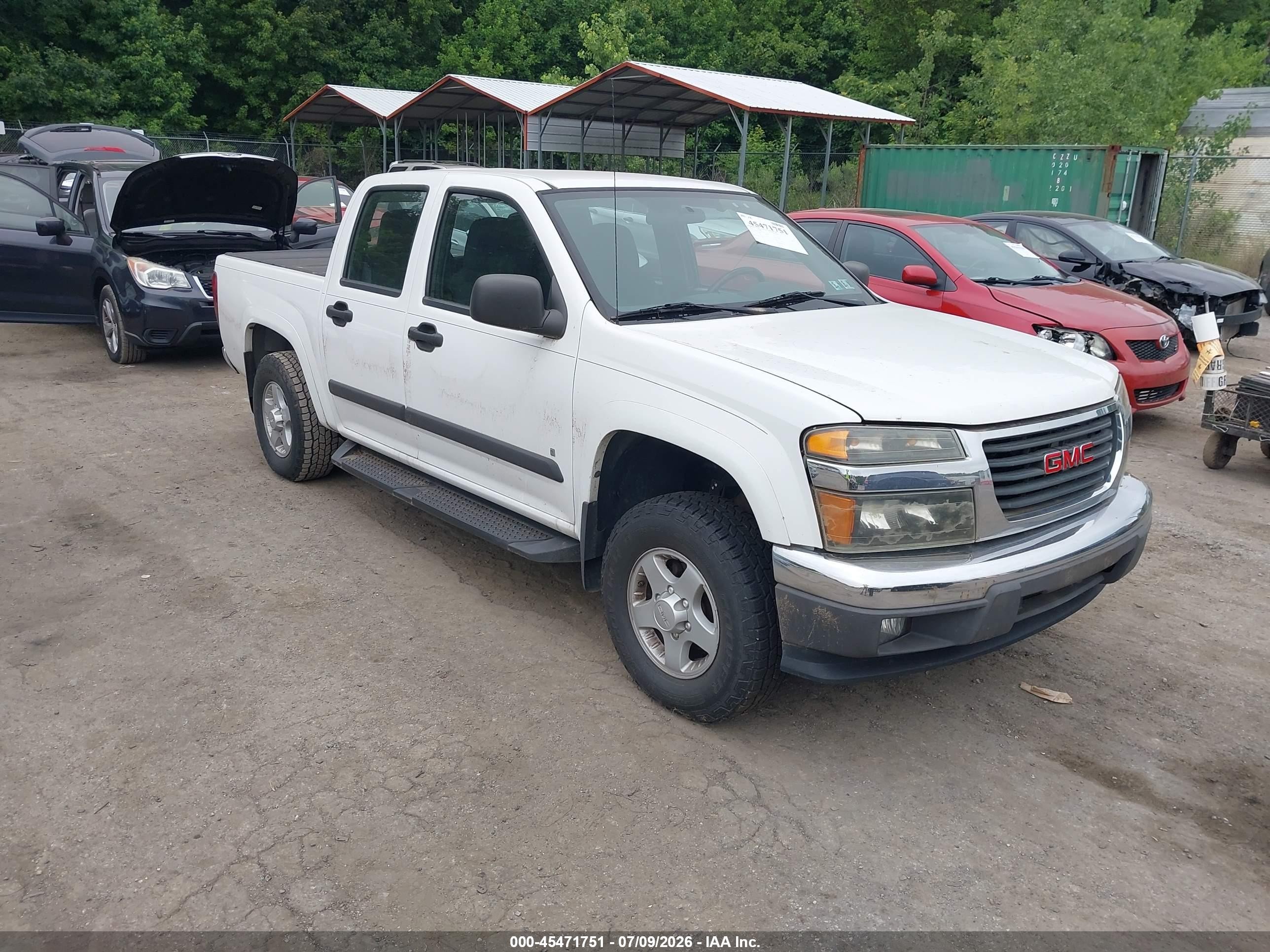 2007 GMC Canyon SLE1, VIN 1GTDT13E178185340 — Обычный износ