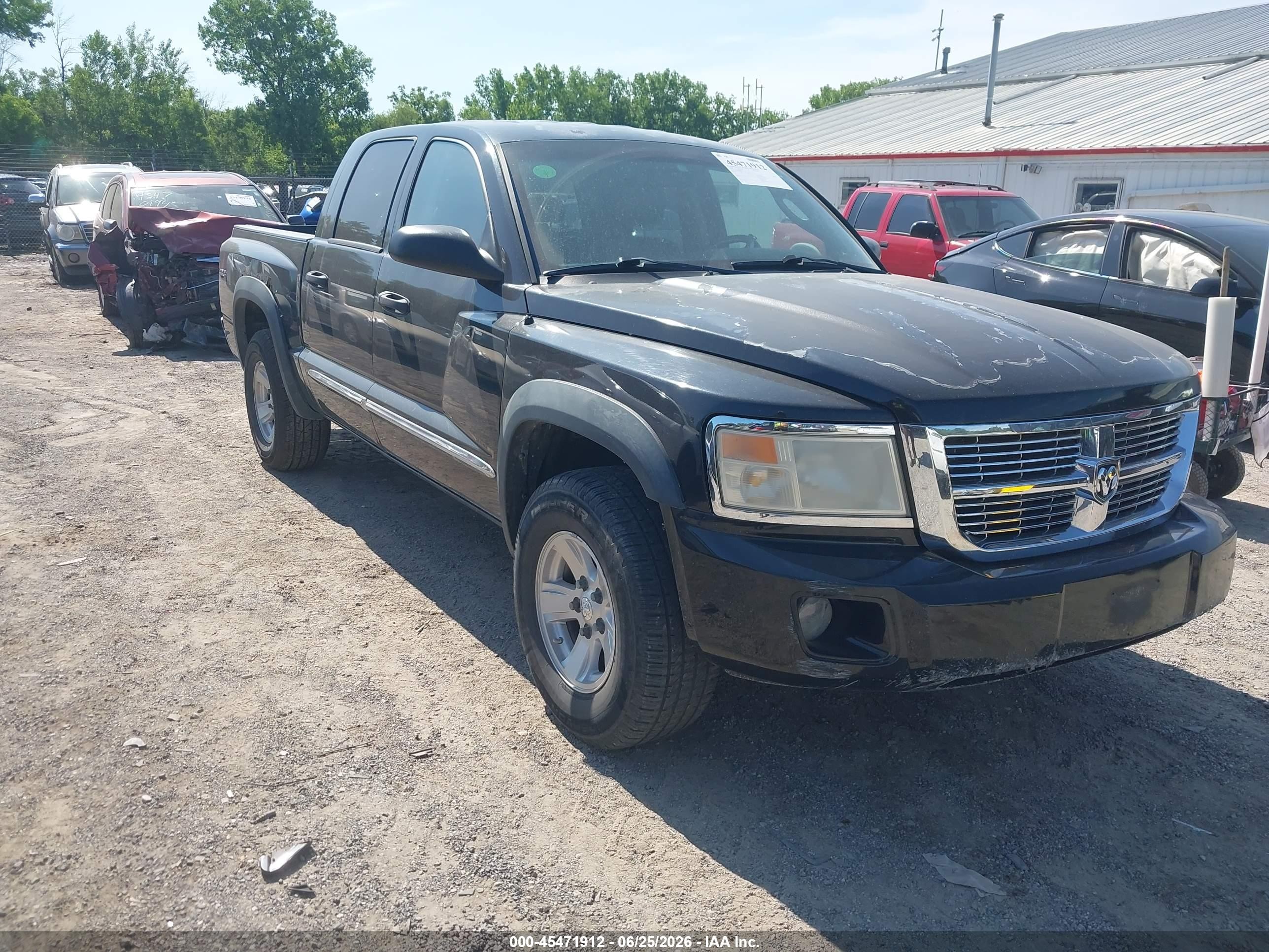 2008 Dodge Dakota Laramie, VIN 1D7HW58N58S593570 — Зад