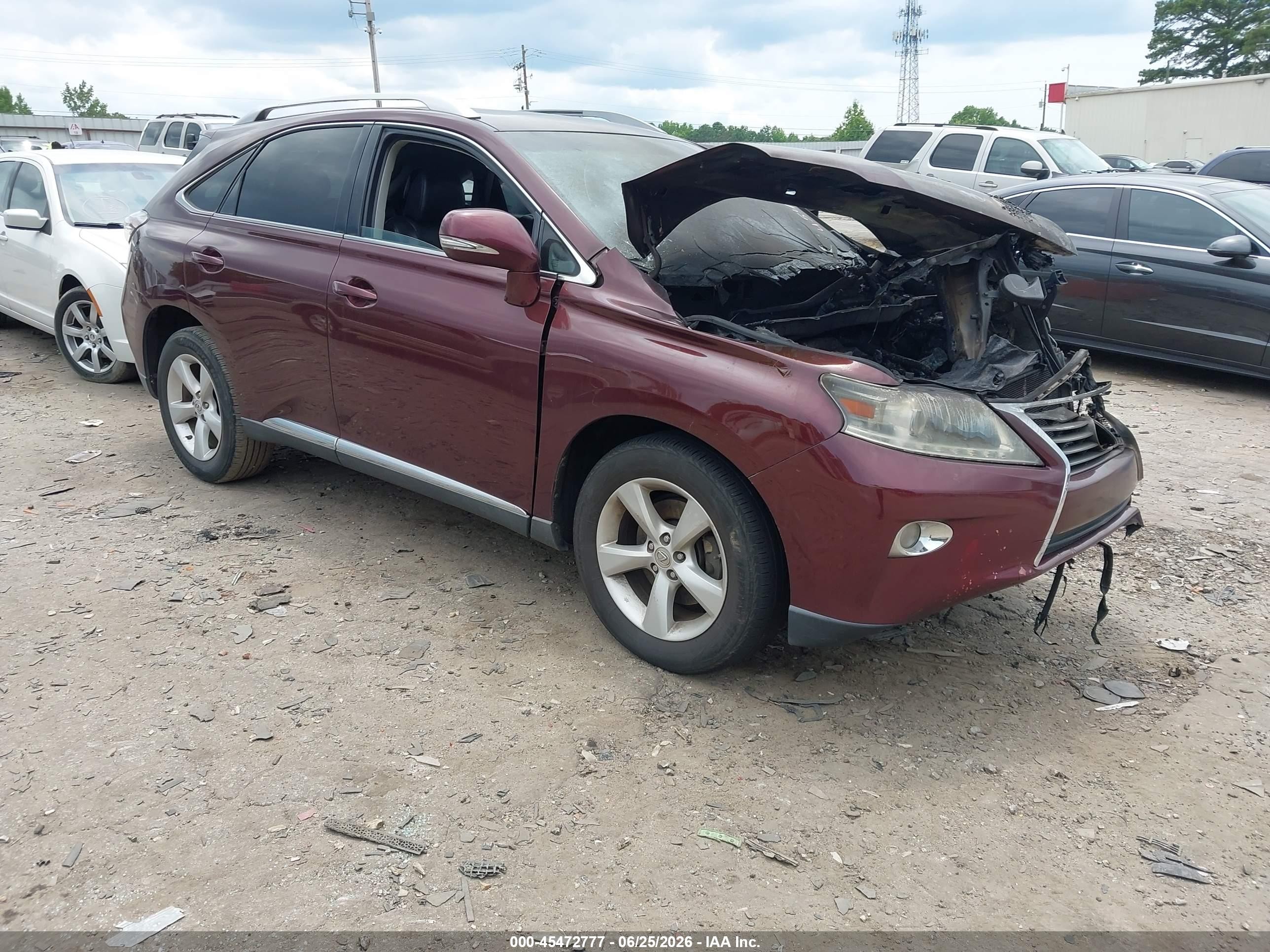 2015 Lexus RX 350, VIN 2T2ZK1BA3FC170389 — Engine fire