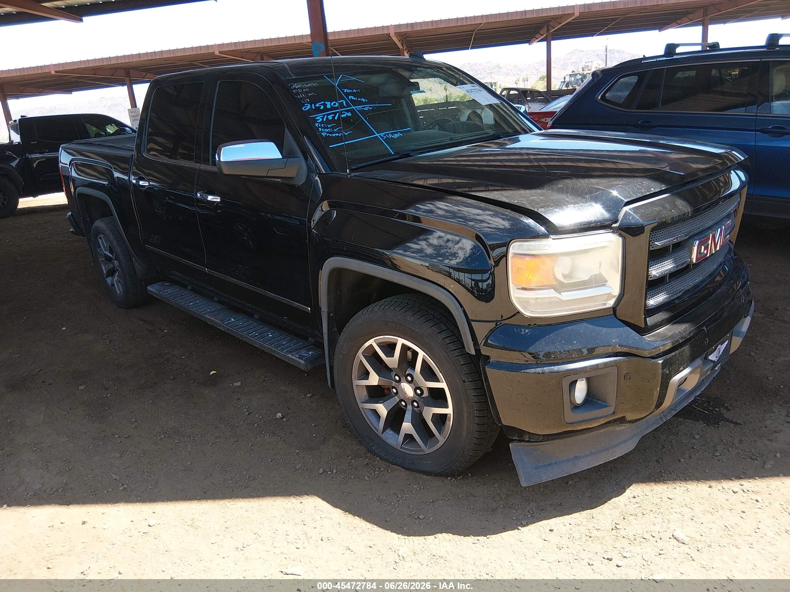2014 GMC Sierra 1500 SLT, VIN 3GTU2VEC6EG571118 — Front end