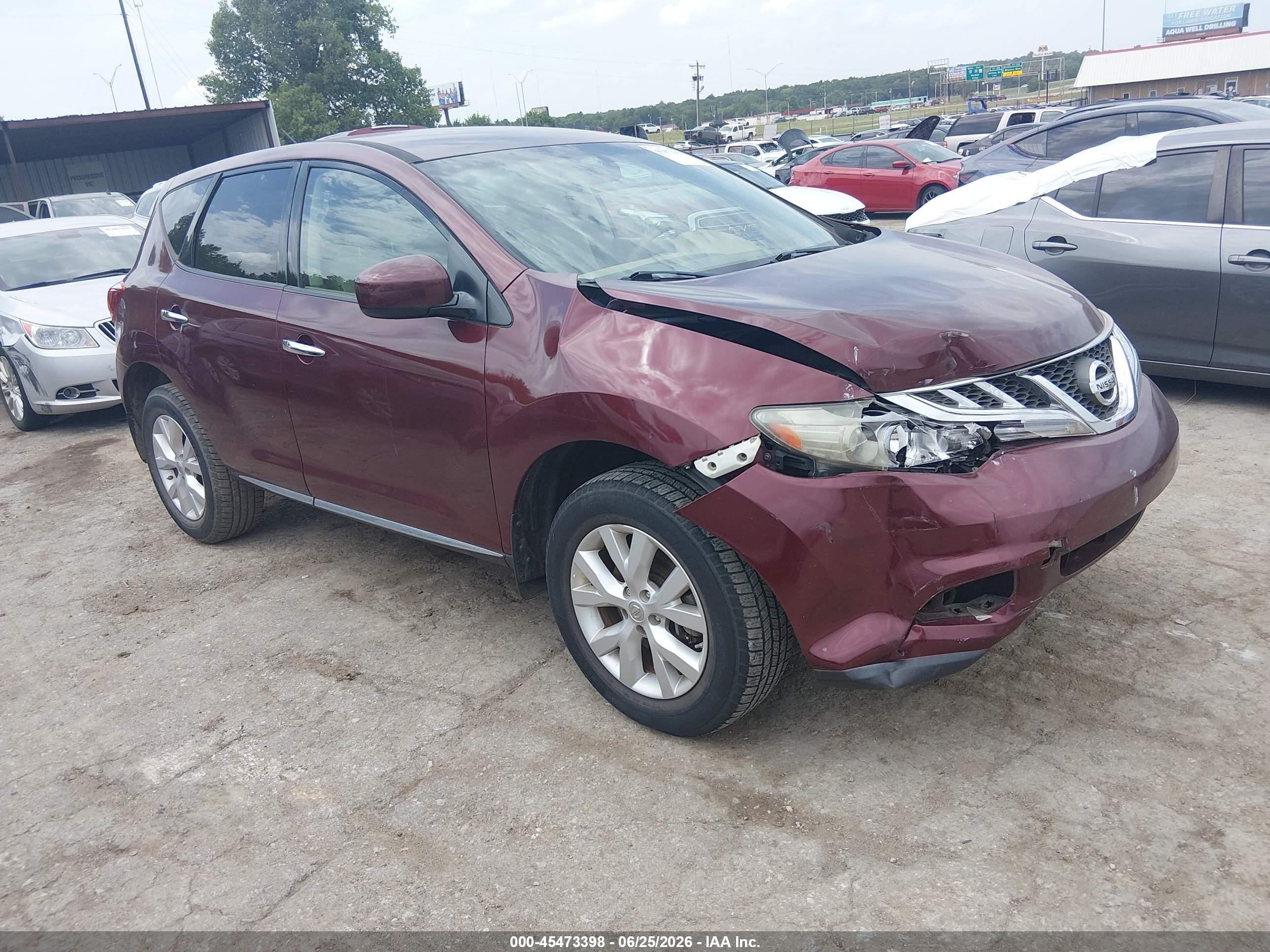 2011 Nissan Murano SL, VIN JN8AZ1MUXBW060062 — Front end