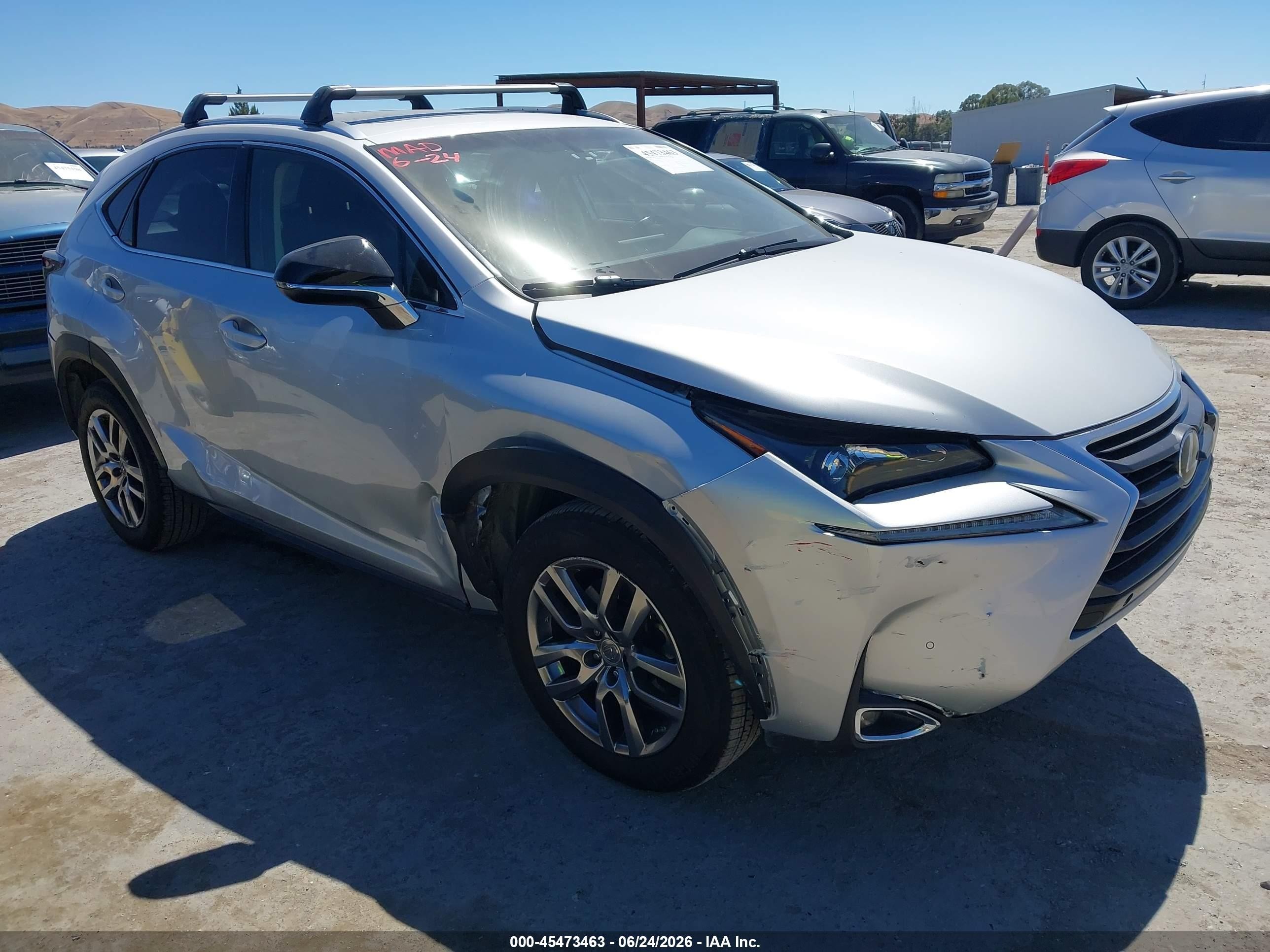 2016 Lexus NX F Sport, VIN JTJBARBZ9G2054723 — Front end