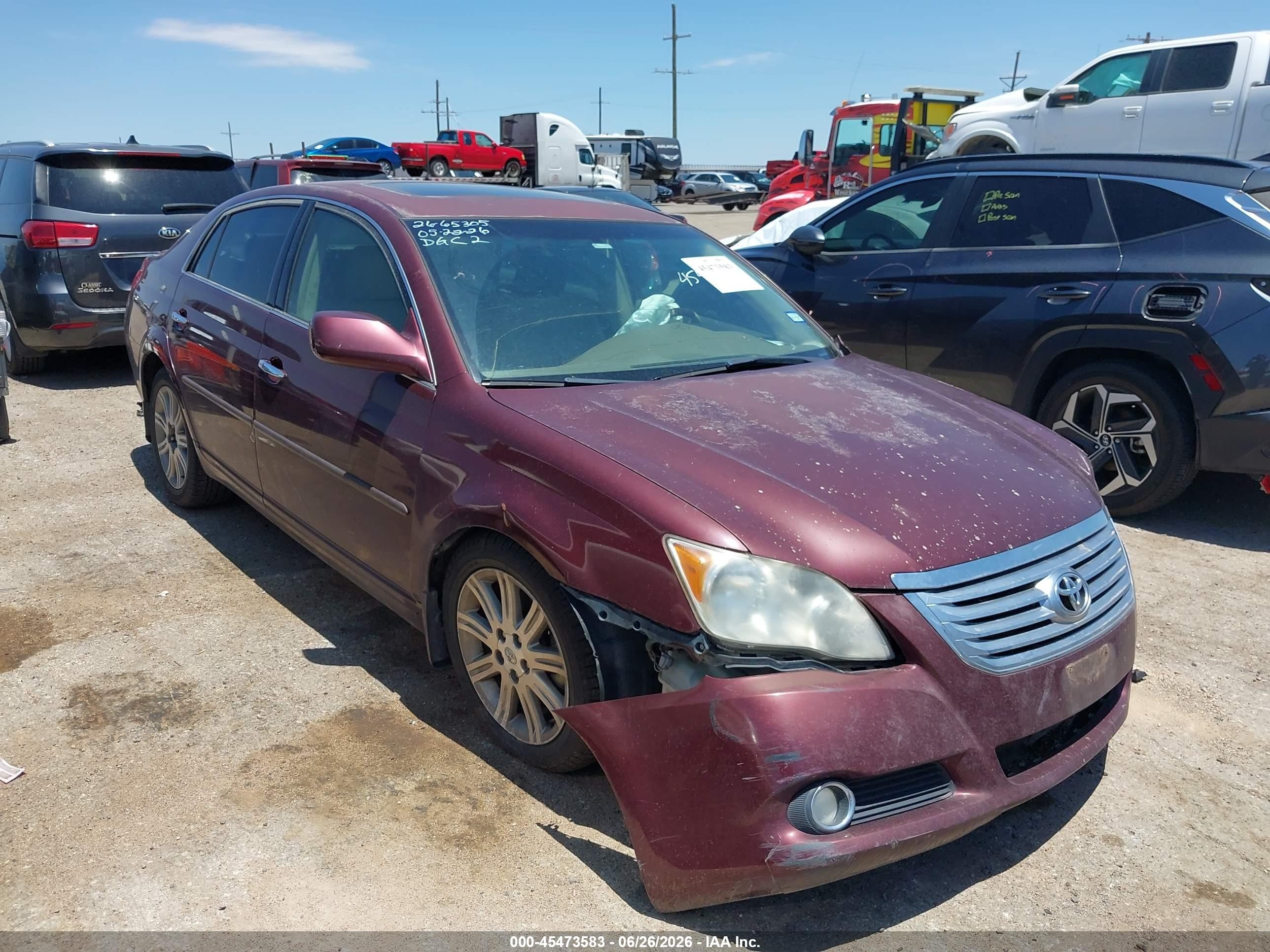 2009 Toyota Avalon XLS, VIN 4T1BK36B79U348912 — Side