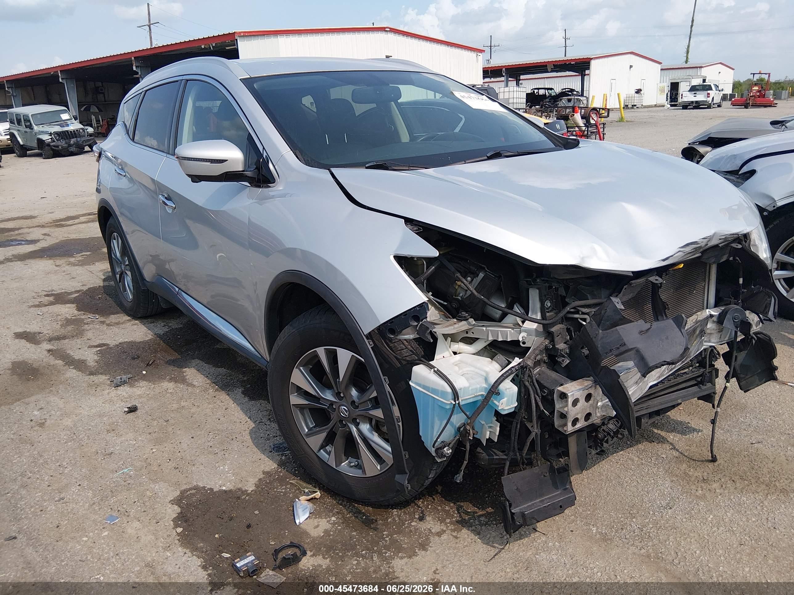 2018 Nissan Murano SV, VIN 5N1AZ2MG1JN202097 — Front end