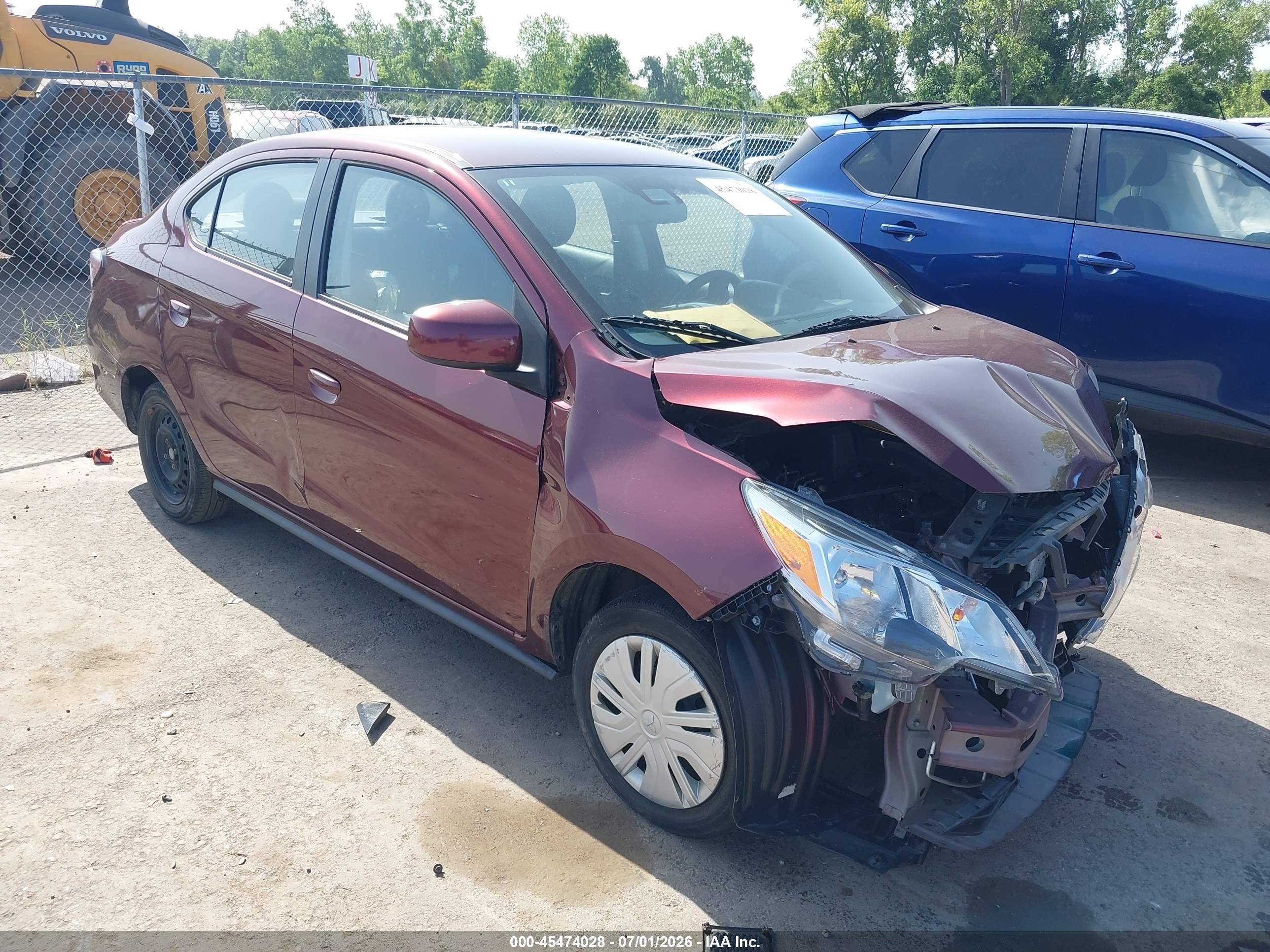2022 Mitsubishi Mirage ES, VIN ML32FUFJ6NHF03643 — Front end