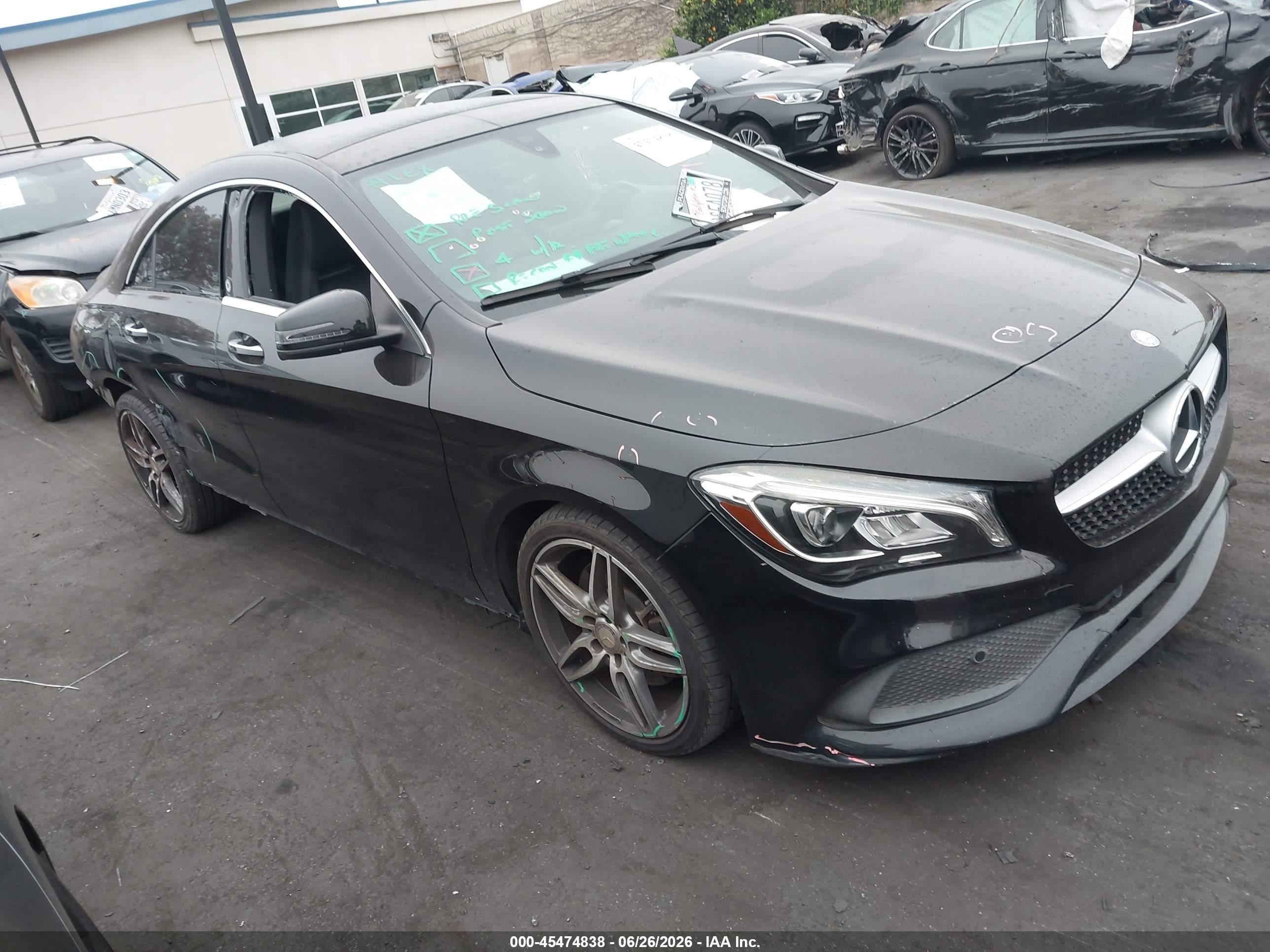 2017 Mercedes-Benz CLA 250, VIN WDDSJ4EBXHN433451 — Rear end