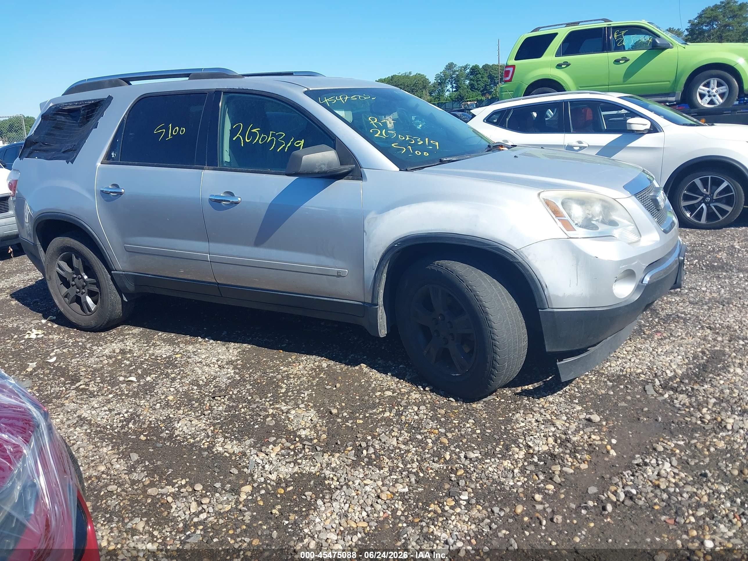 2009 GMC Acadia SLE1, VIN 1GKER13D89J158677 — Бок