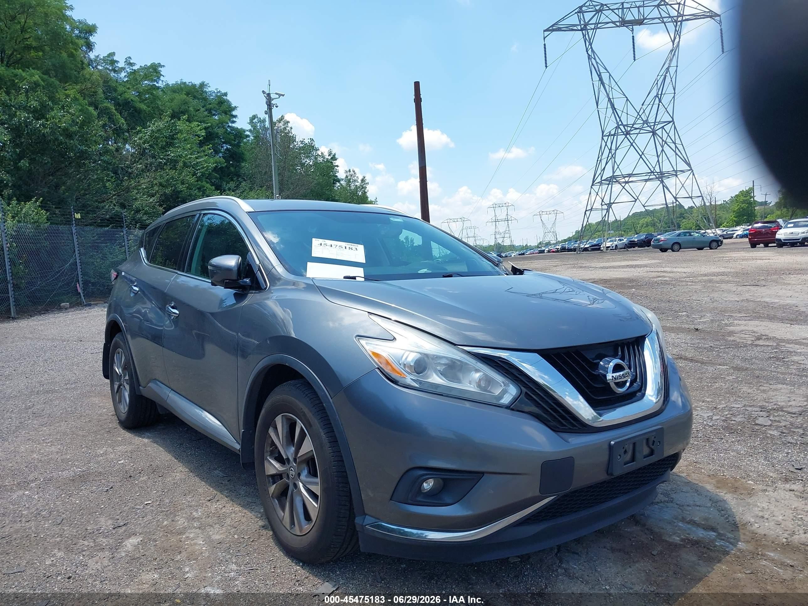 2017 Nissan Murano SL, VIN 5N1AZ2MHXHN179891 — Normal wear