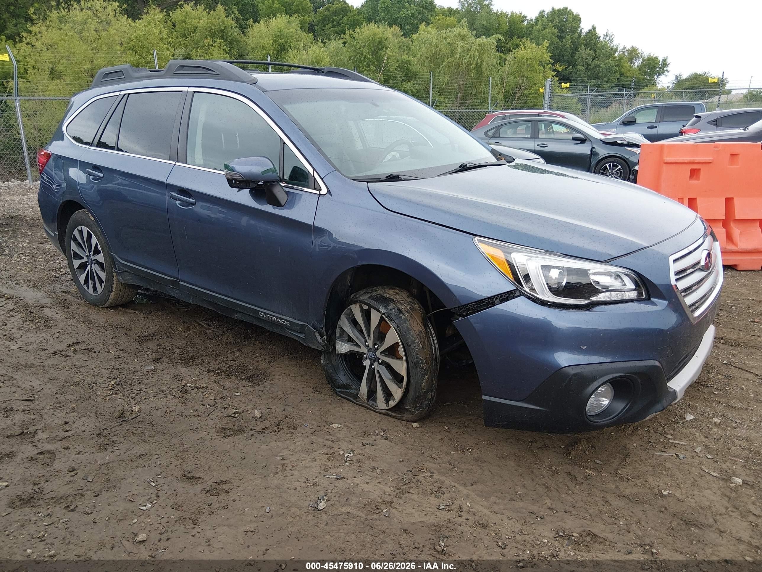 2017 Subaru Outback Limited, VIN 4S4BSAKC0H3243863 — Front end