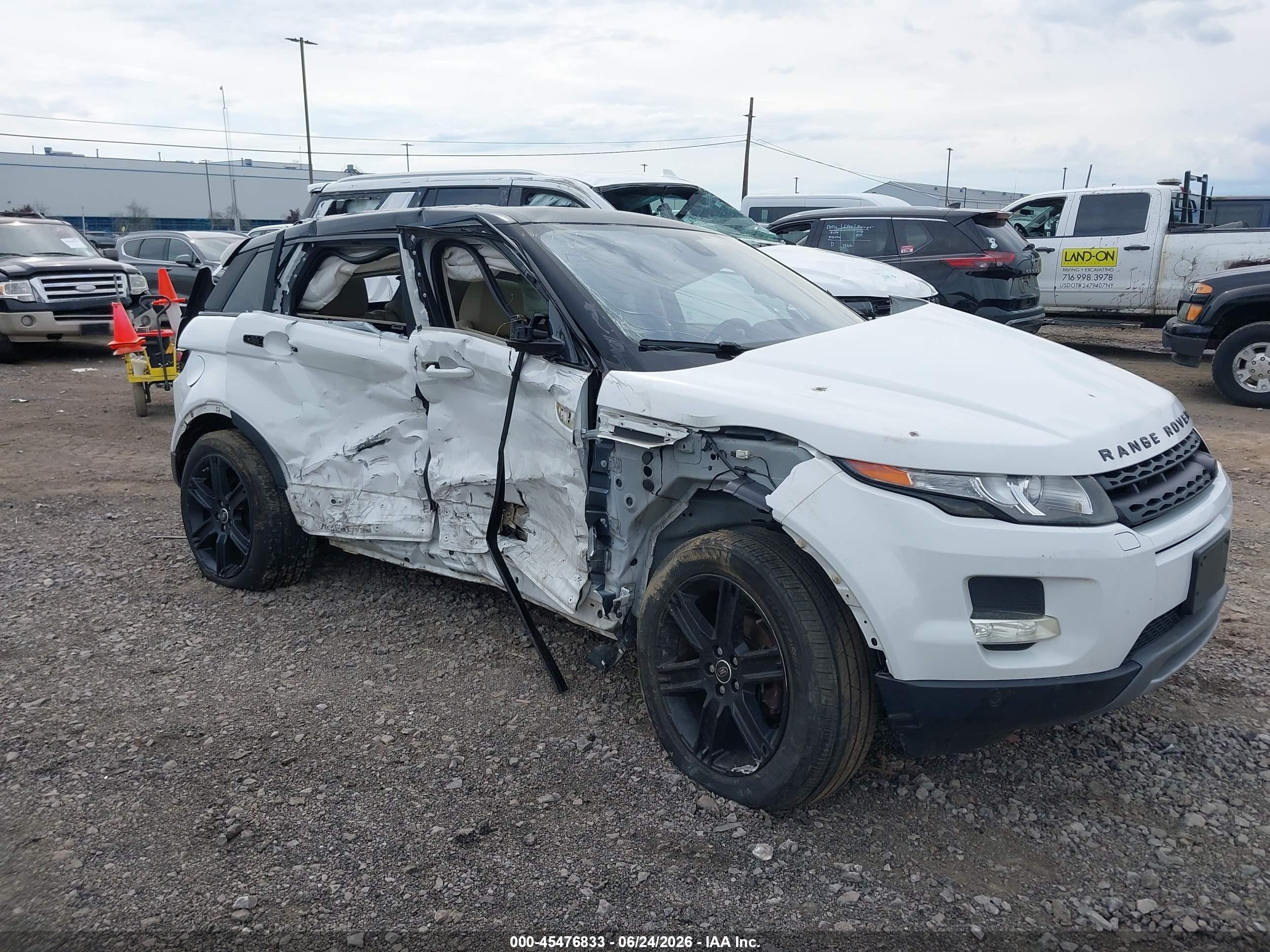 2013 Land Rover Range Rover Evoque Pure Plus, VIN SALVP2BG7DH850327 — Rollover