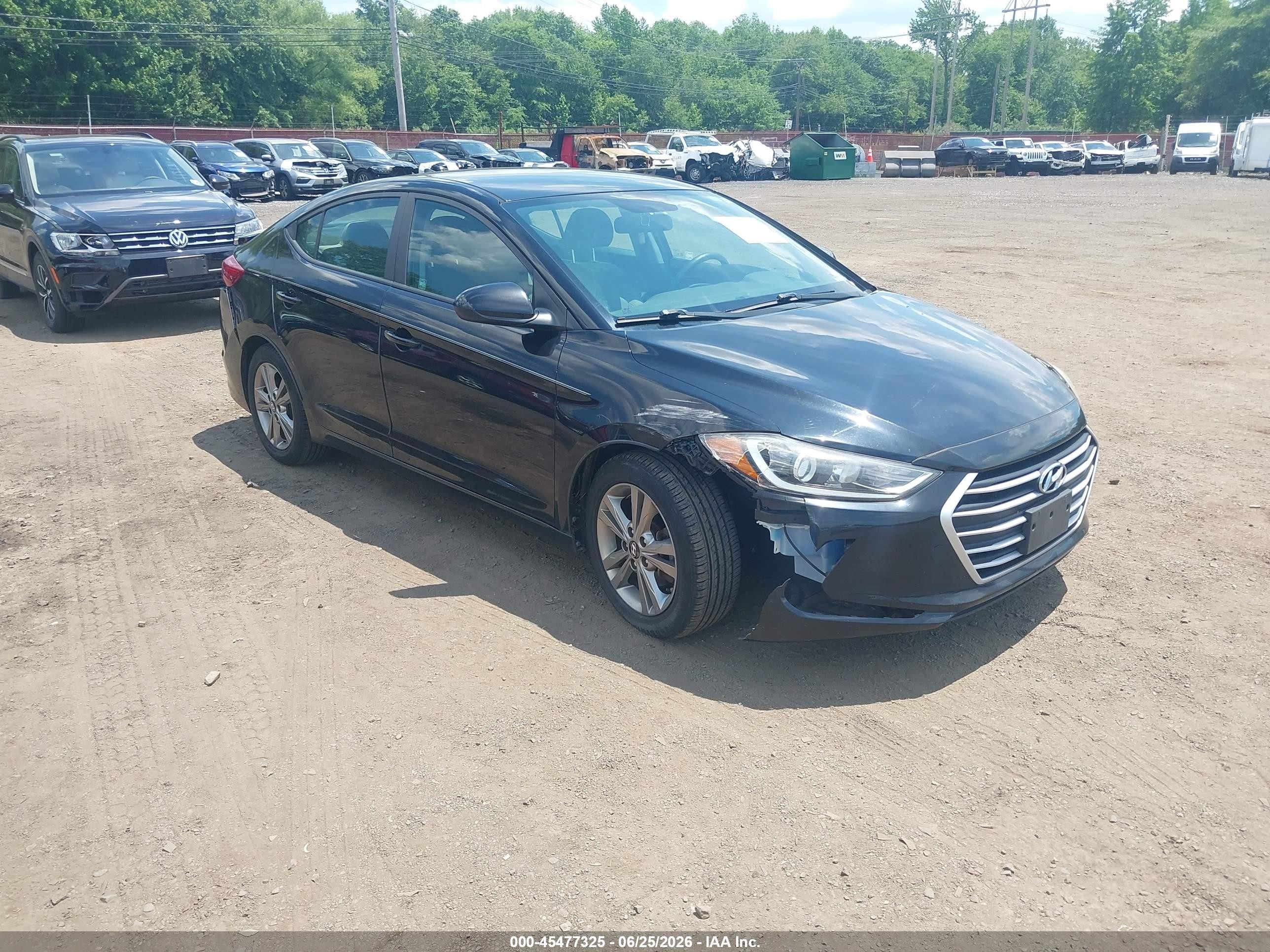2018 Hyundai Elantra SEL, VIN KMHD84LF6JU547099 — Rear end