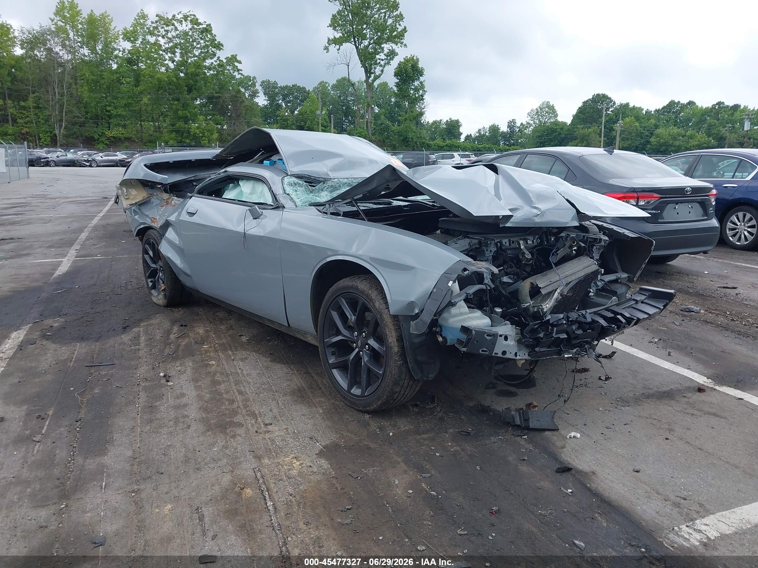2021 Dodge Challenger SXT, VIN 2C3CDZAG6MH596867 — Rollover