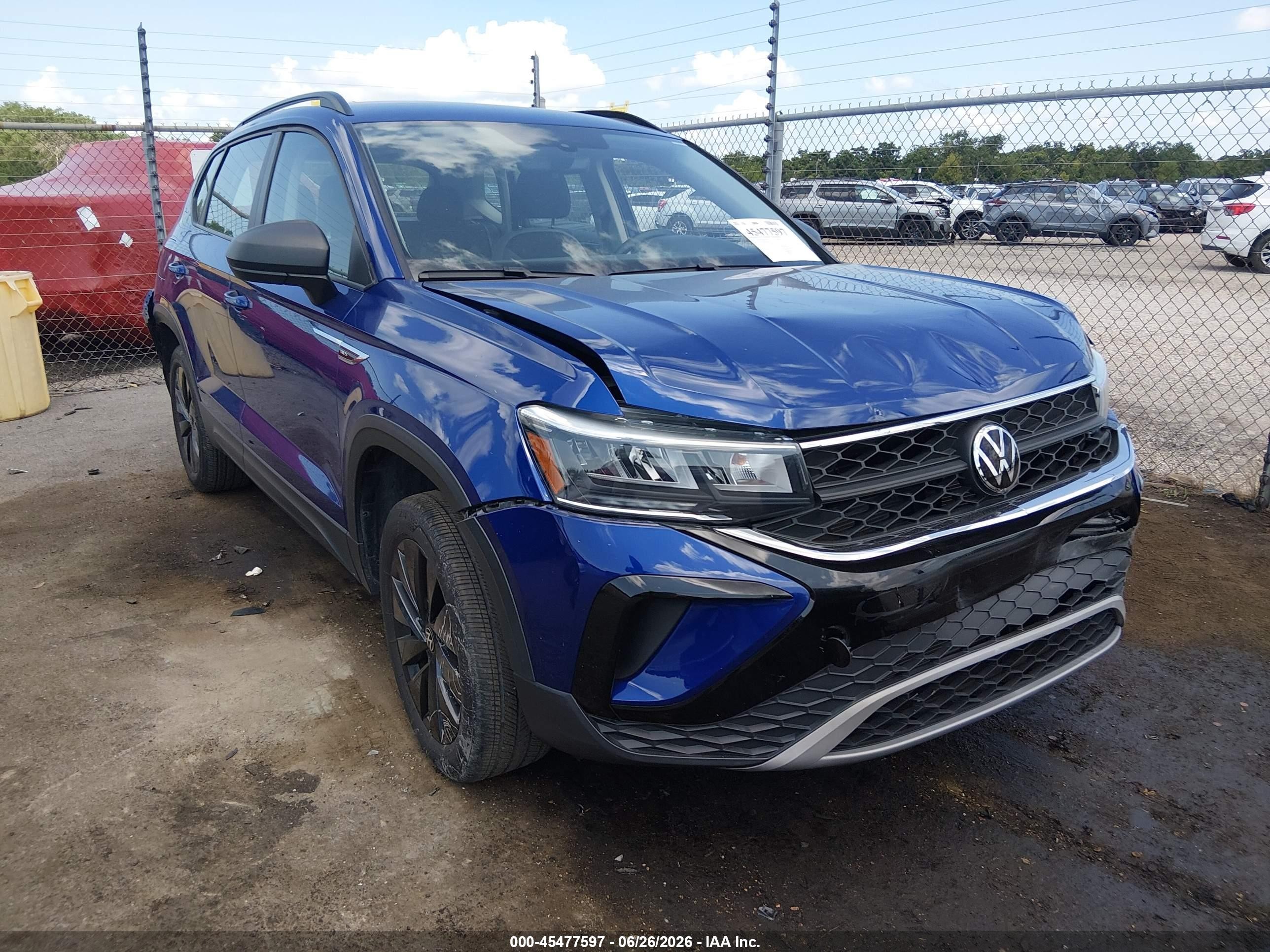 2023 Volkswagen Taos S, VIN 3VVCX7B21PM366588 — Rear end