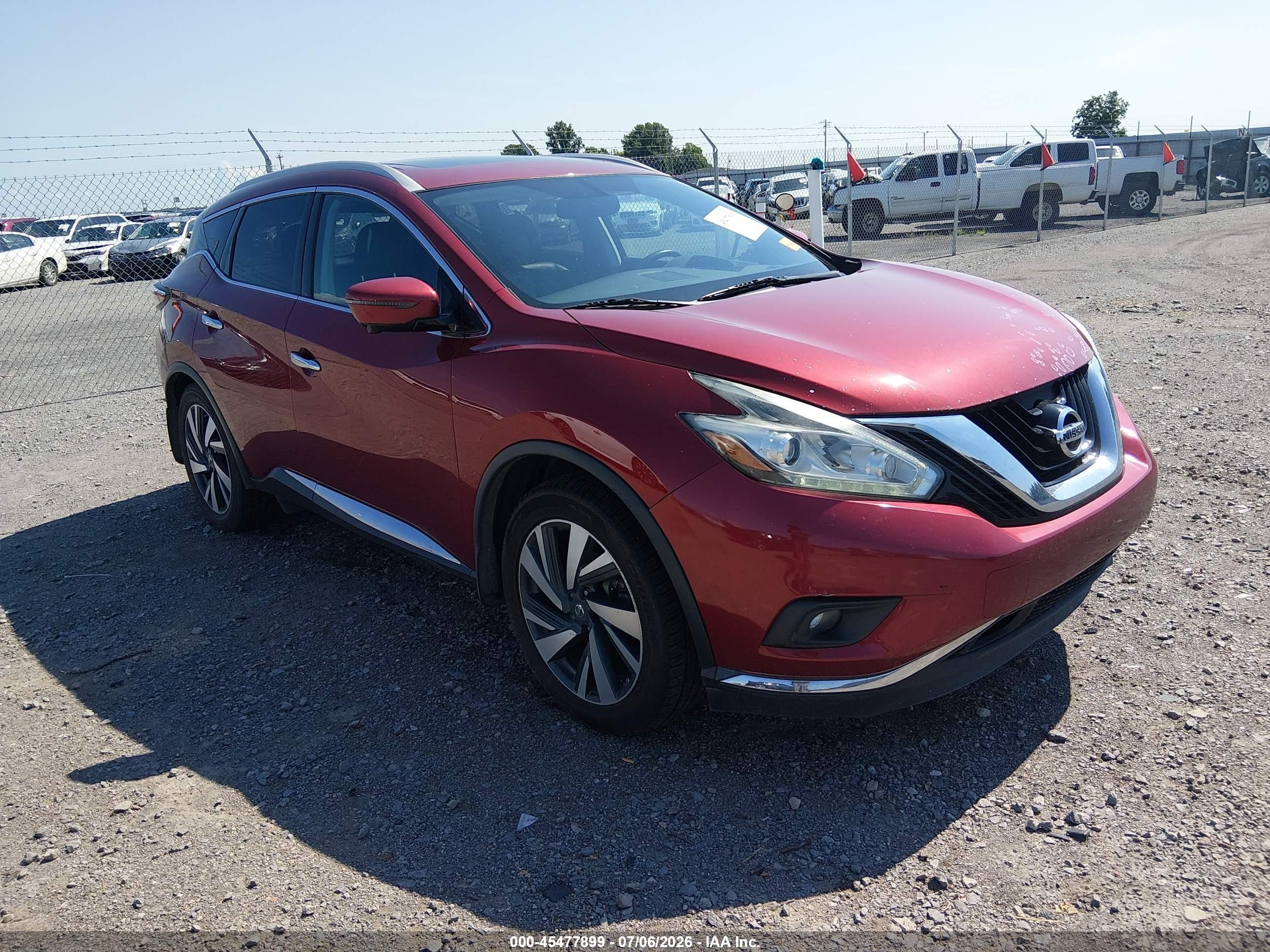 2017 Nissan Murano SL, VIN 5N1AZ2MG9HN141043 — Side