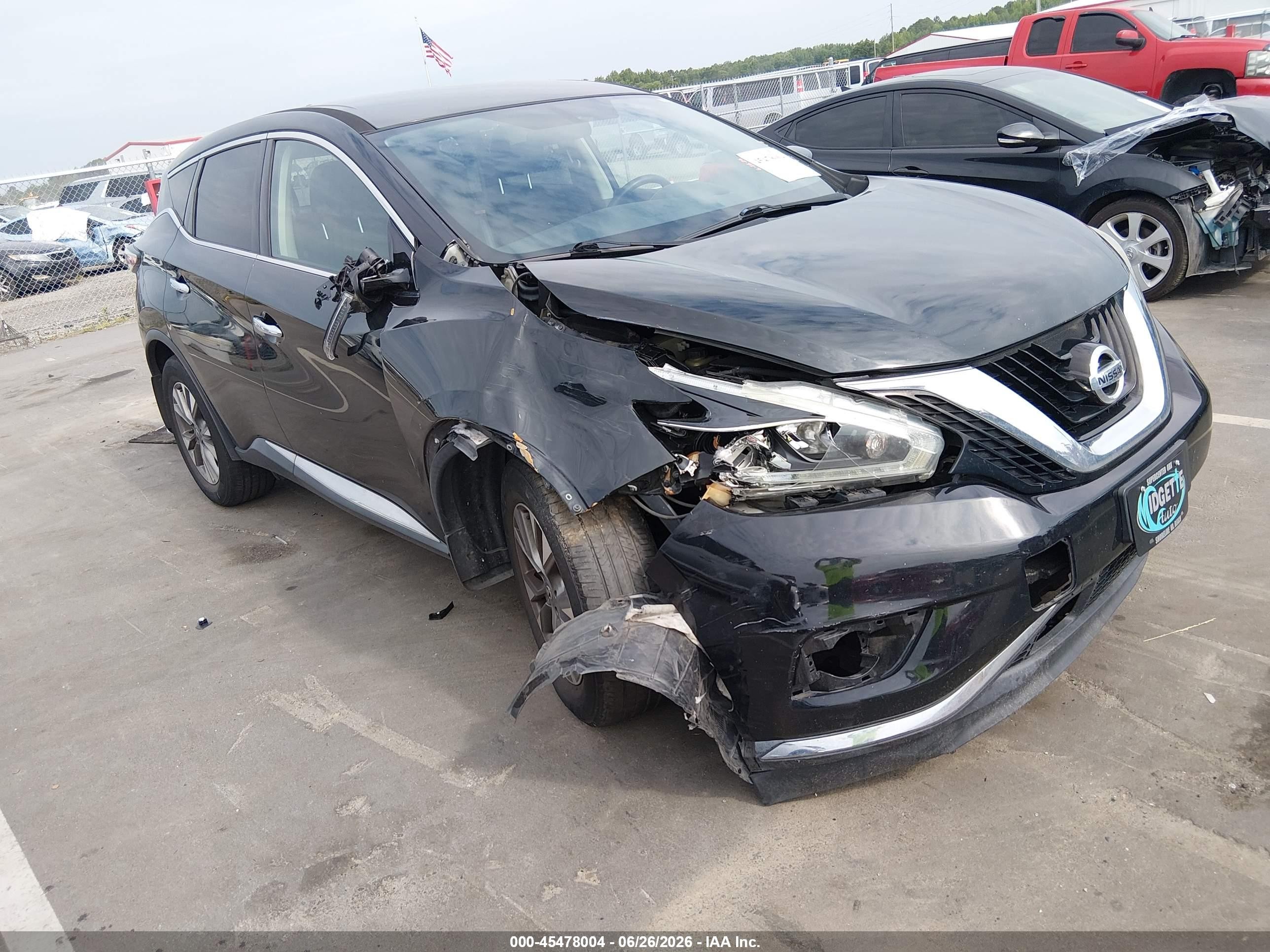 2018 Nissan Murano SL, VIN 5N1AZ2MH3JN143160 — Front end