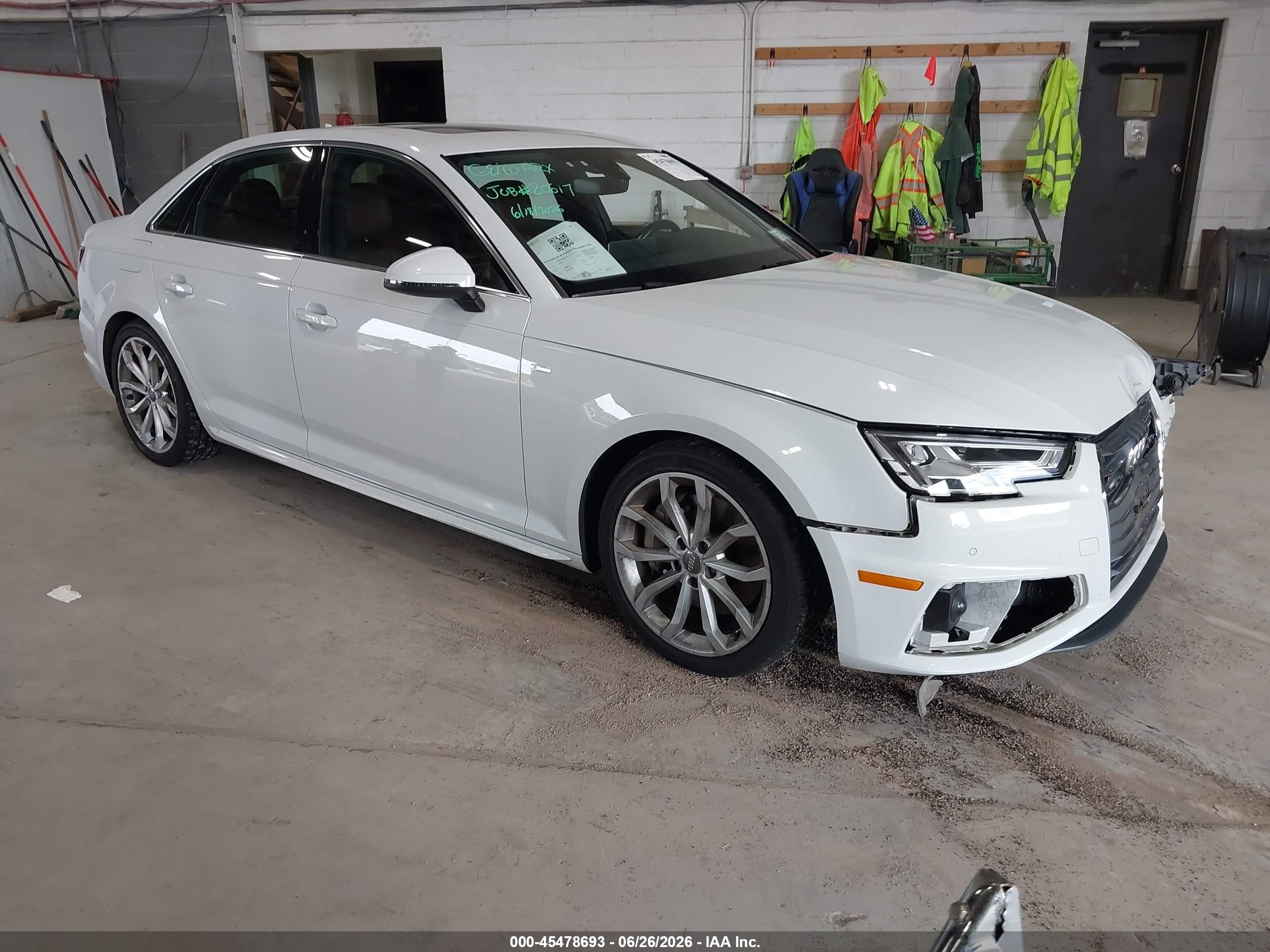 2019 Audi A4 Premium Plus, VIN WAUENAF4XKA049191 — Front end