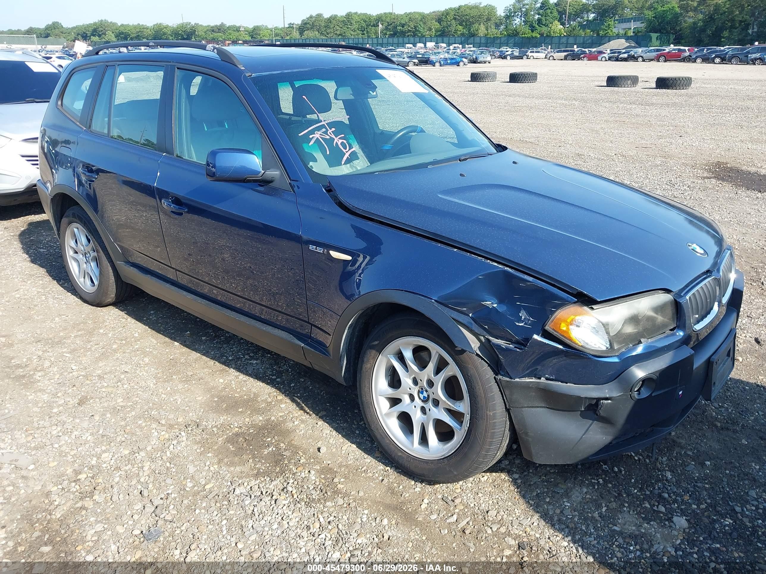2004 BMW X3 2.5i, VIN WBXPA73424WB20183 — Front end