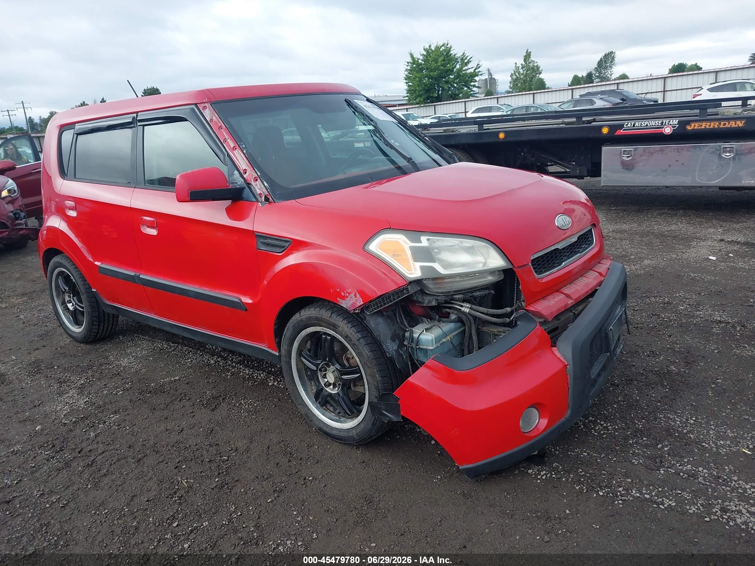 2010 Kia Soul +, VIN KNDJT2A23A7099655 — Engine fire