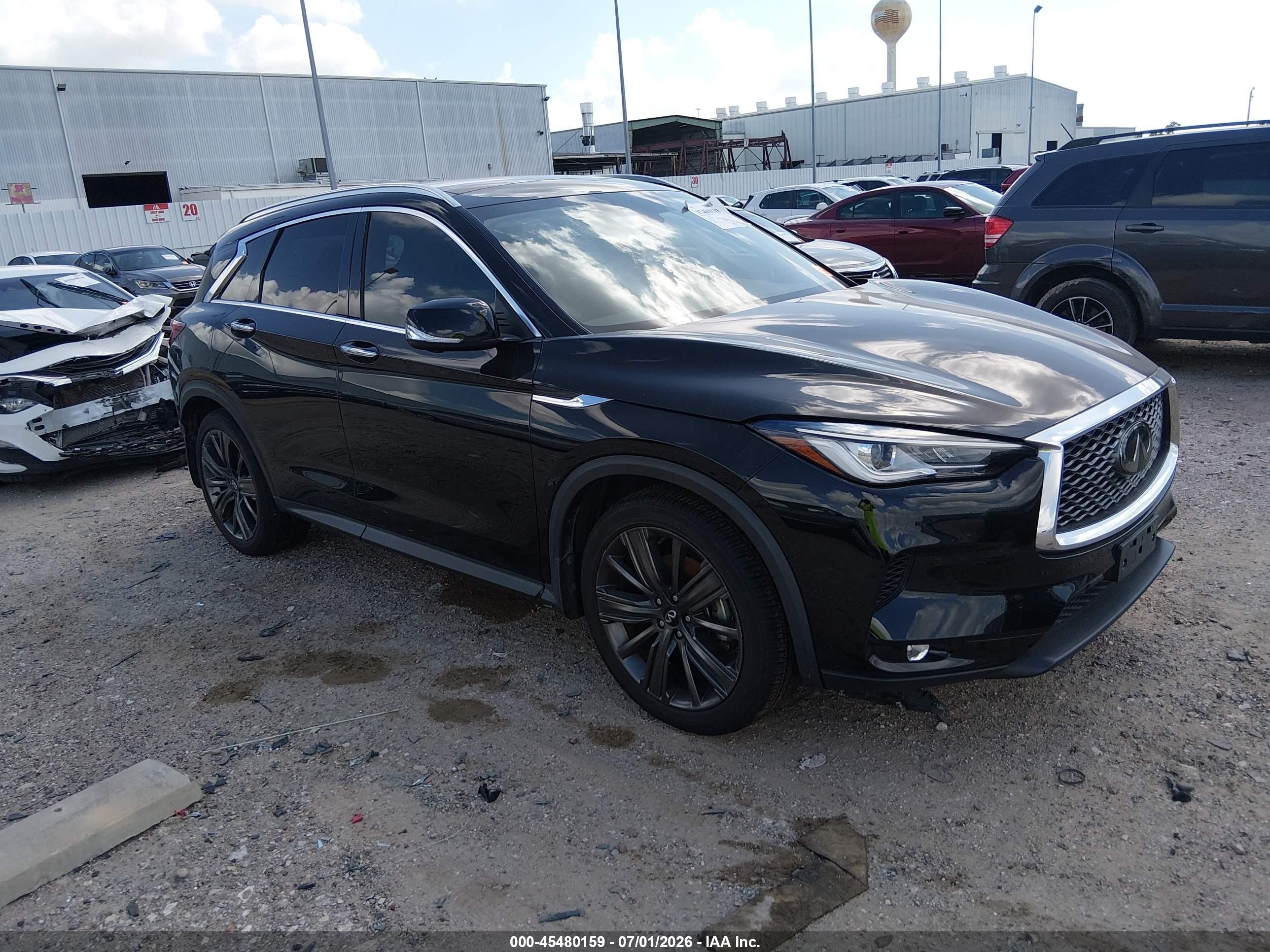 2022 Infiniti QX50 Essential, VIN 3PCAJ5CB0NF119431 — Water / flood