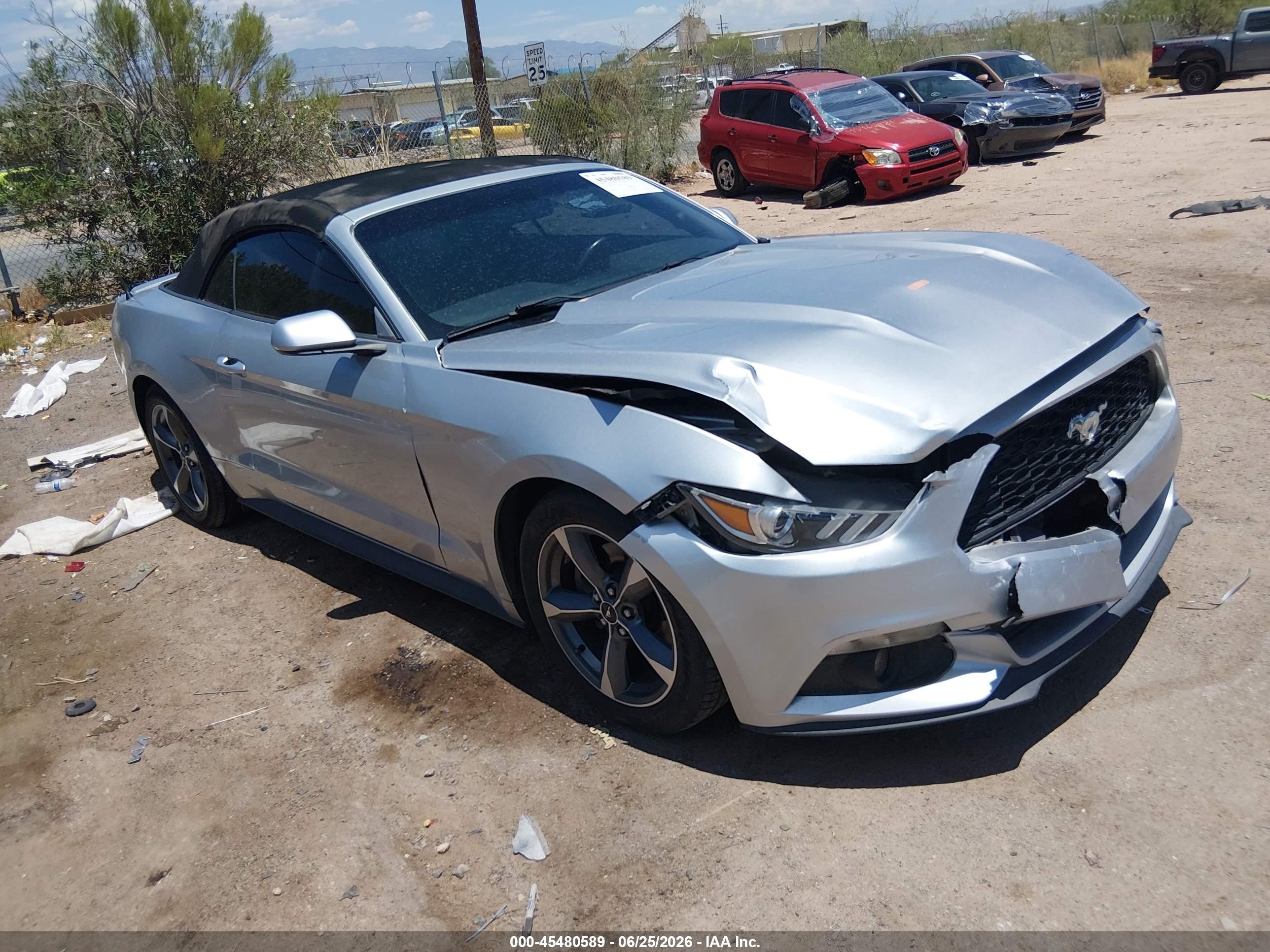 2016 Ford Mustang V6, VIN 1FATP8EMXG5222177 — Front end
