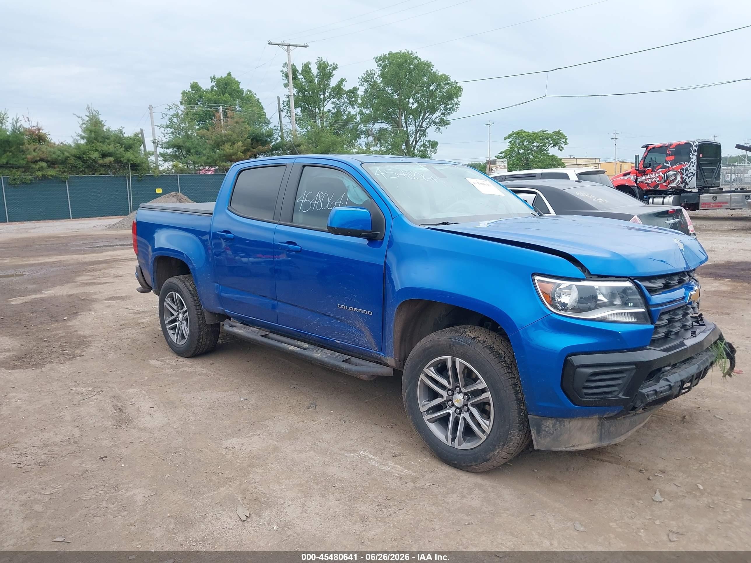 2022 Chevrolet Colorado 2WD Work Truck, VIN 1GCGSBEN0N1108077 — Front end