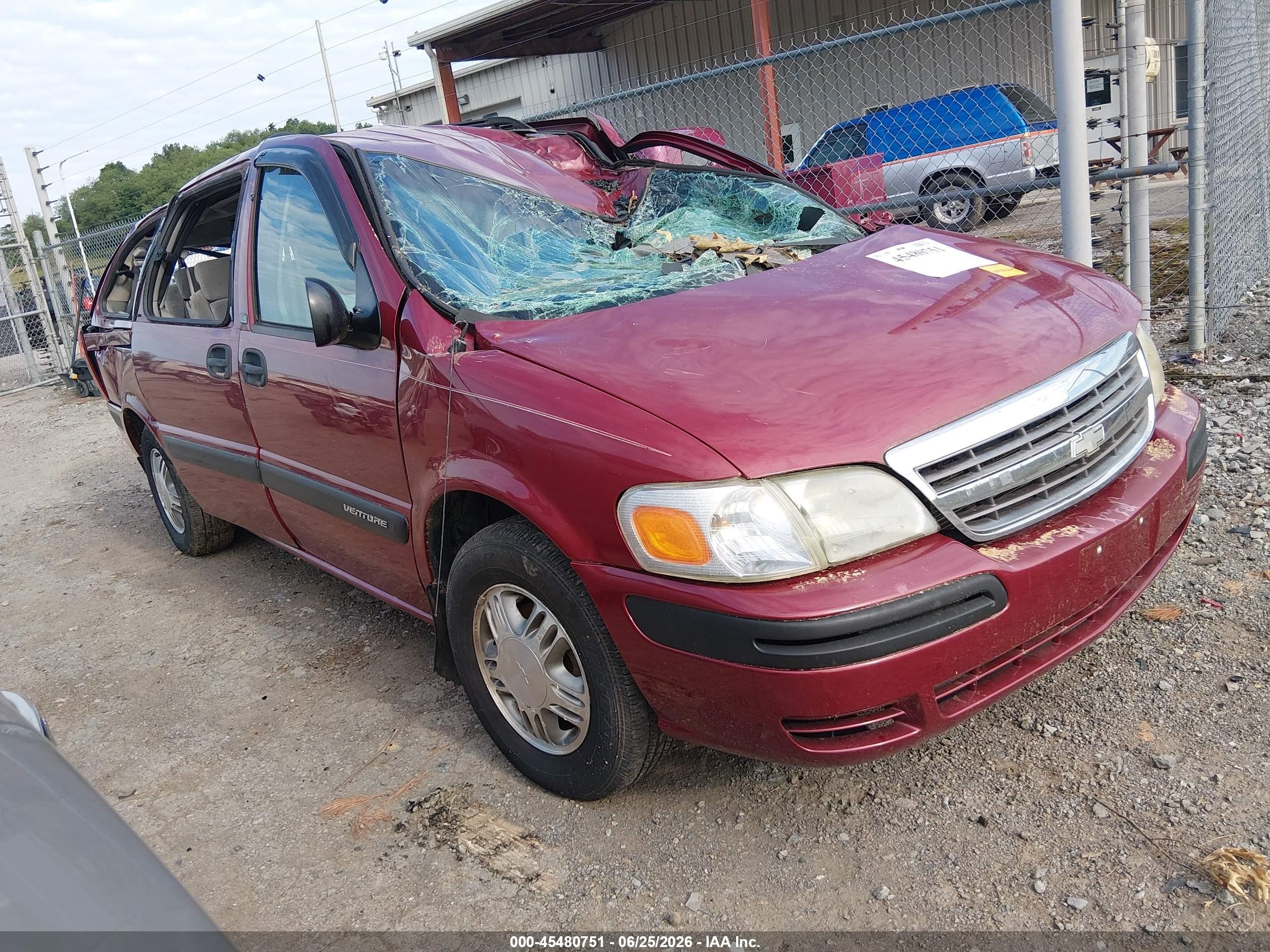 2004 Chevrolet Venture LS, VIN 1GNDX03E24D226535 — Rollover