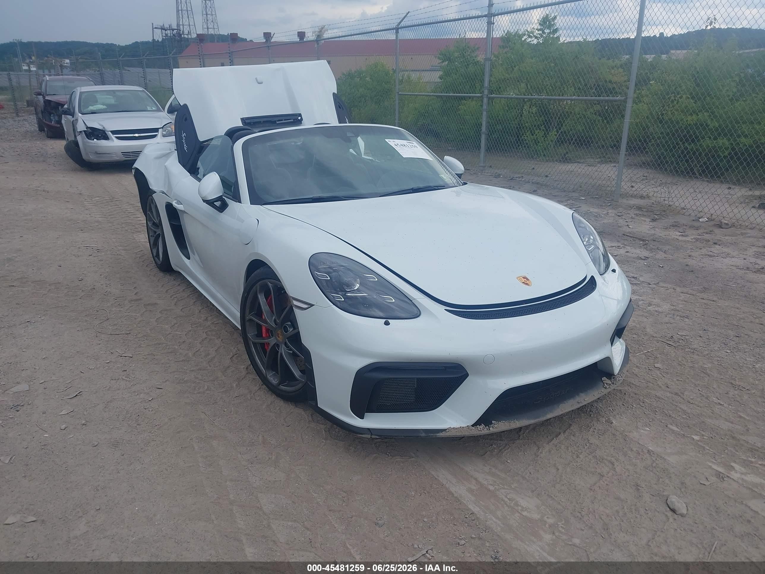 2021 Porsche 718 Spyder, VIN WP0CC2A8XMS240333 — Rear end