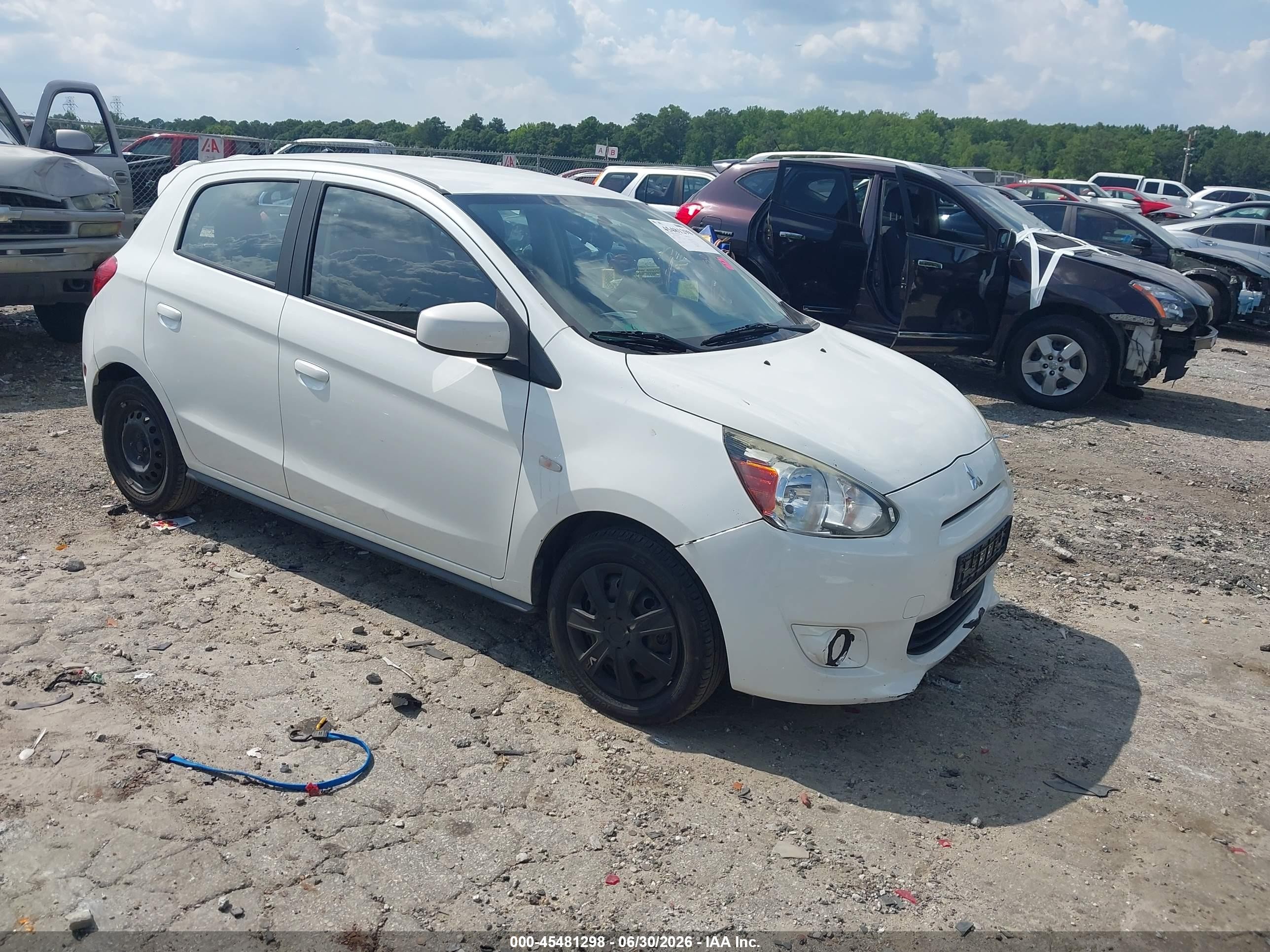 2015 Mitsubishi Mirage DE, VIN ML32A3HJ4FH049073 — Зад