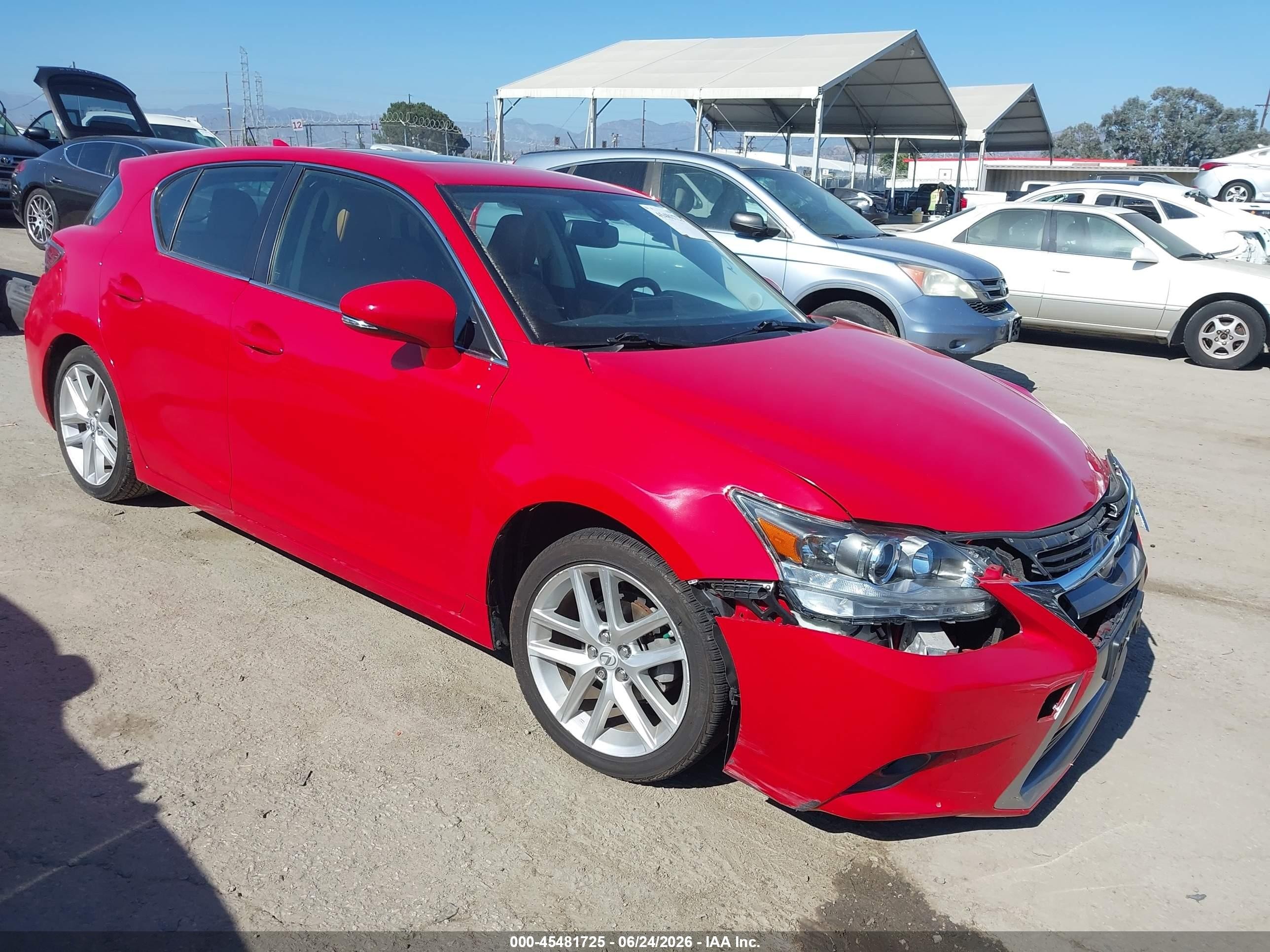 2014 Lexus CT 200h, VIN JTHKD5BH9E2188685 — Front end