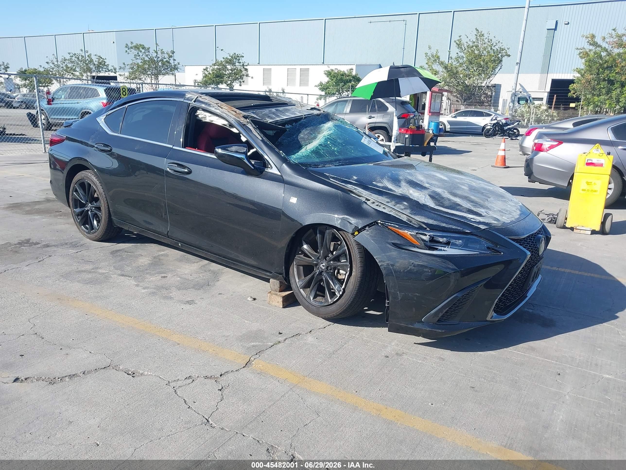 2022 Lexus ES 350 F Sport, VIN 58AGZ1B17NU115974 — Rollover