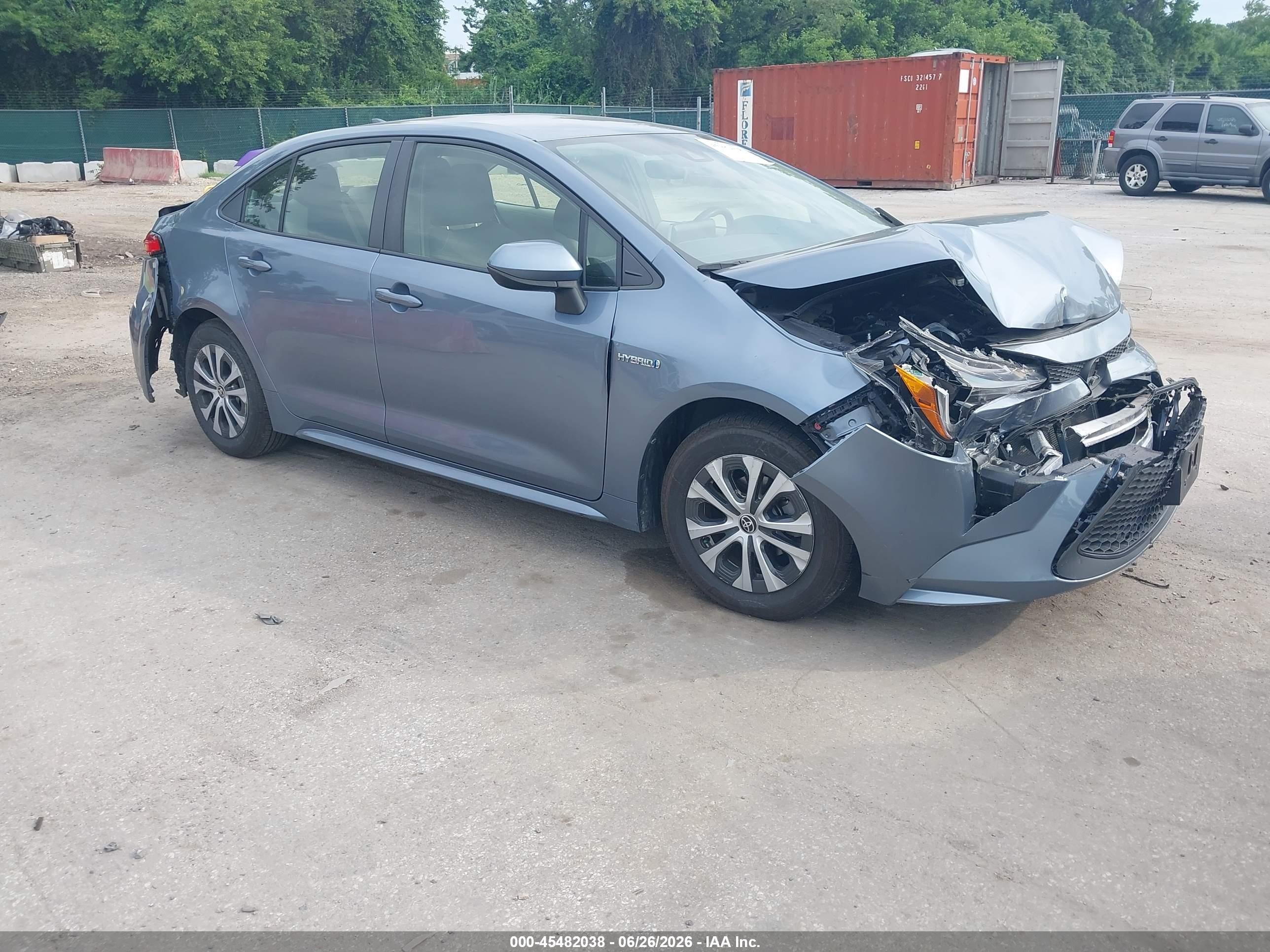 2021 Toyota Corolla Hybrid LE, VIN JTDEAMDE3MJ019612 — All over