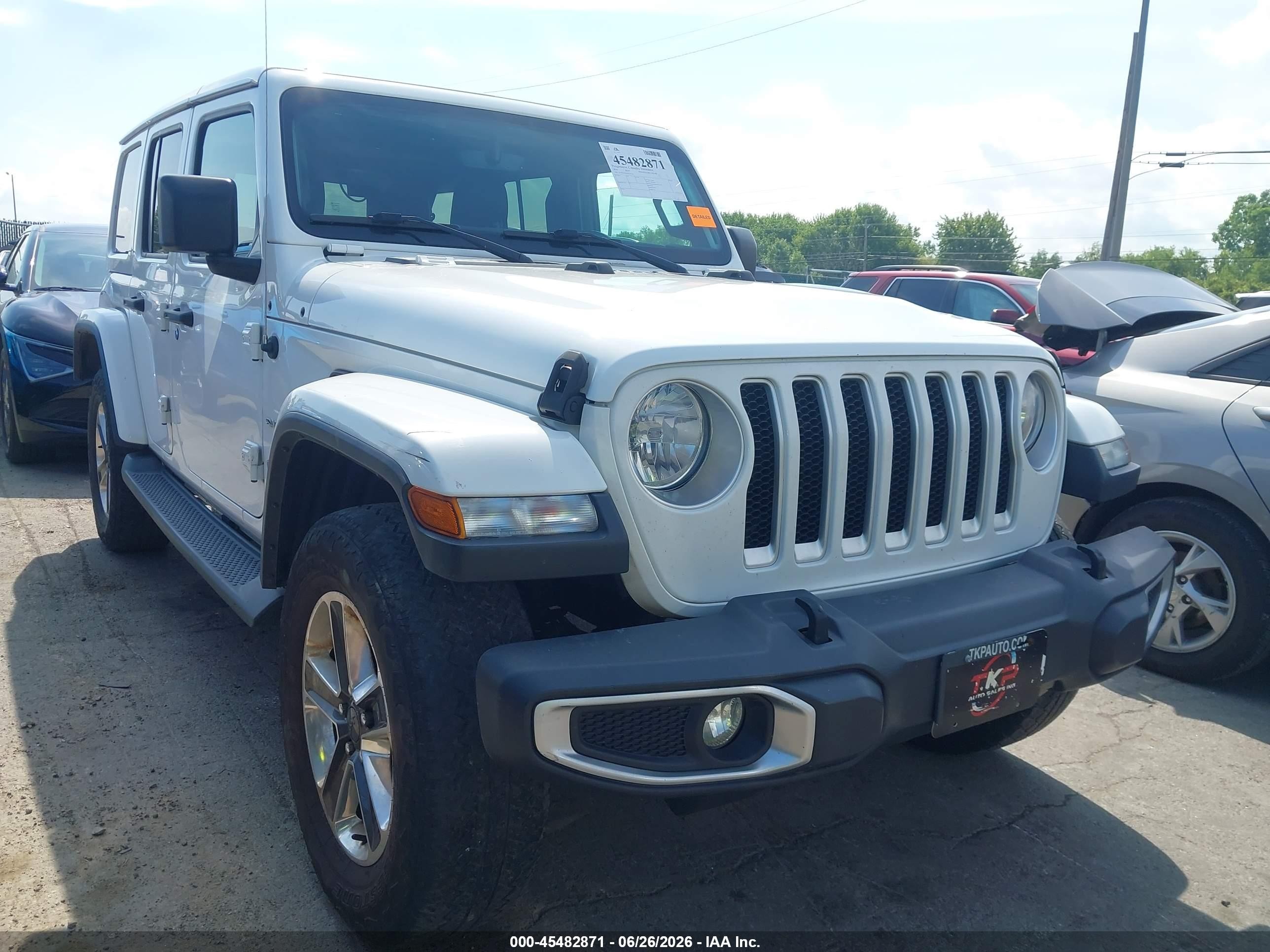 2018 Jeep Wrangler Unlimited Sahara, VIN 1C4HJXEG2JW227316 — Rear end