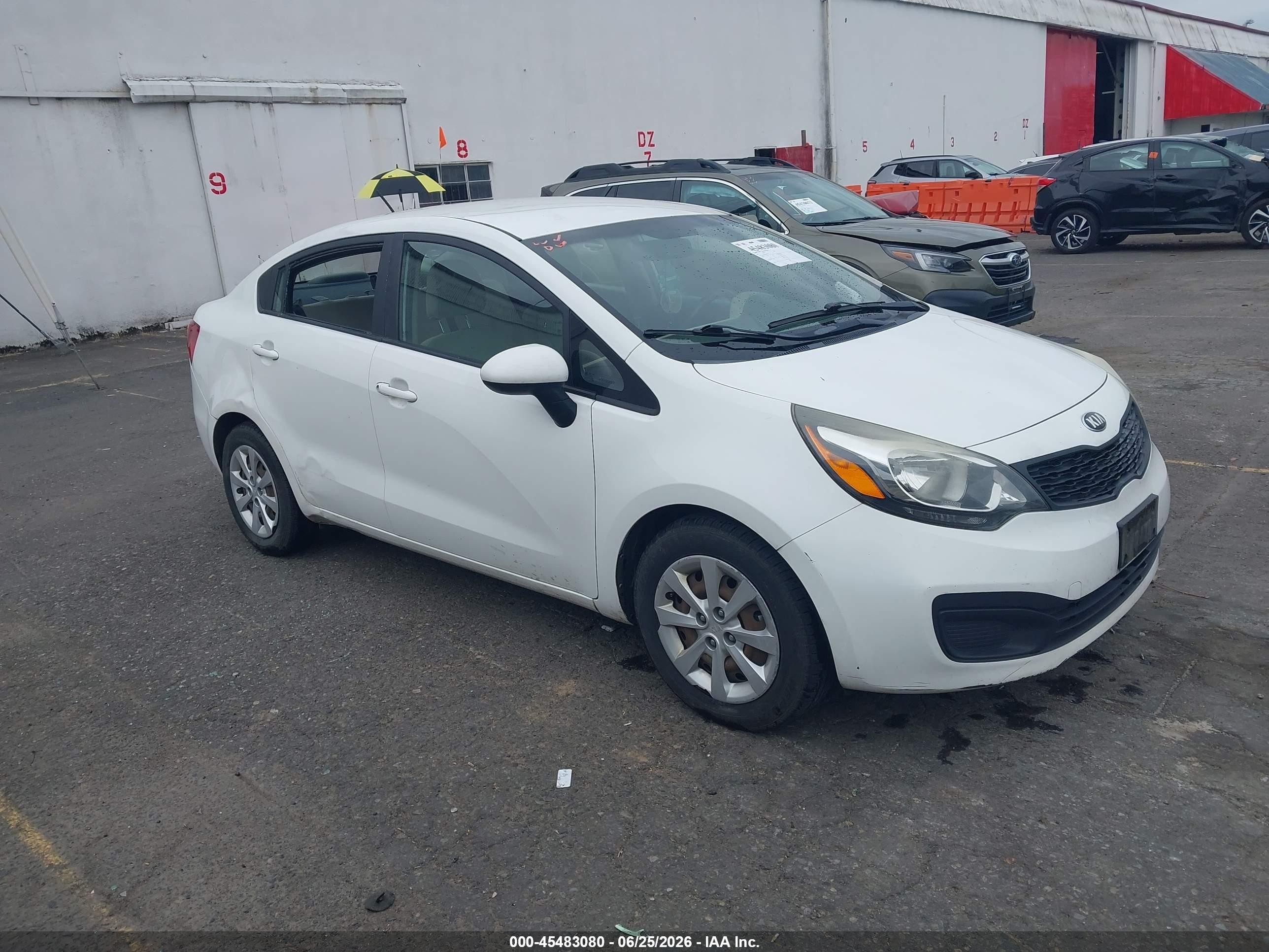2013 Kia Rio LX, VIN KNADM4A38D6177708 — Theft recovery