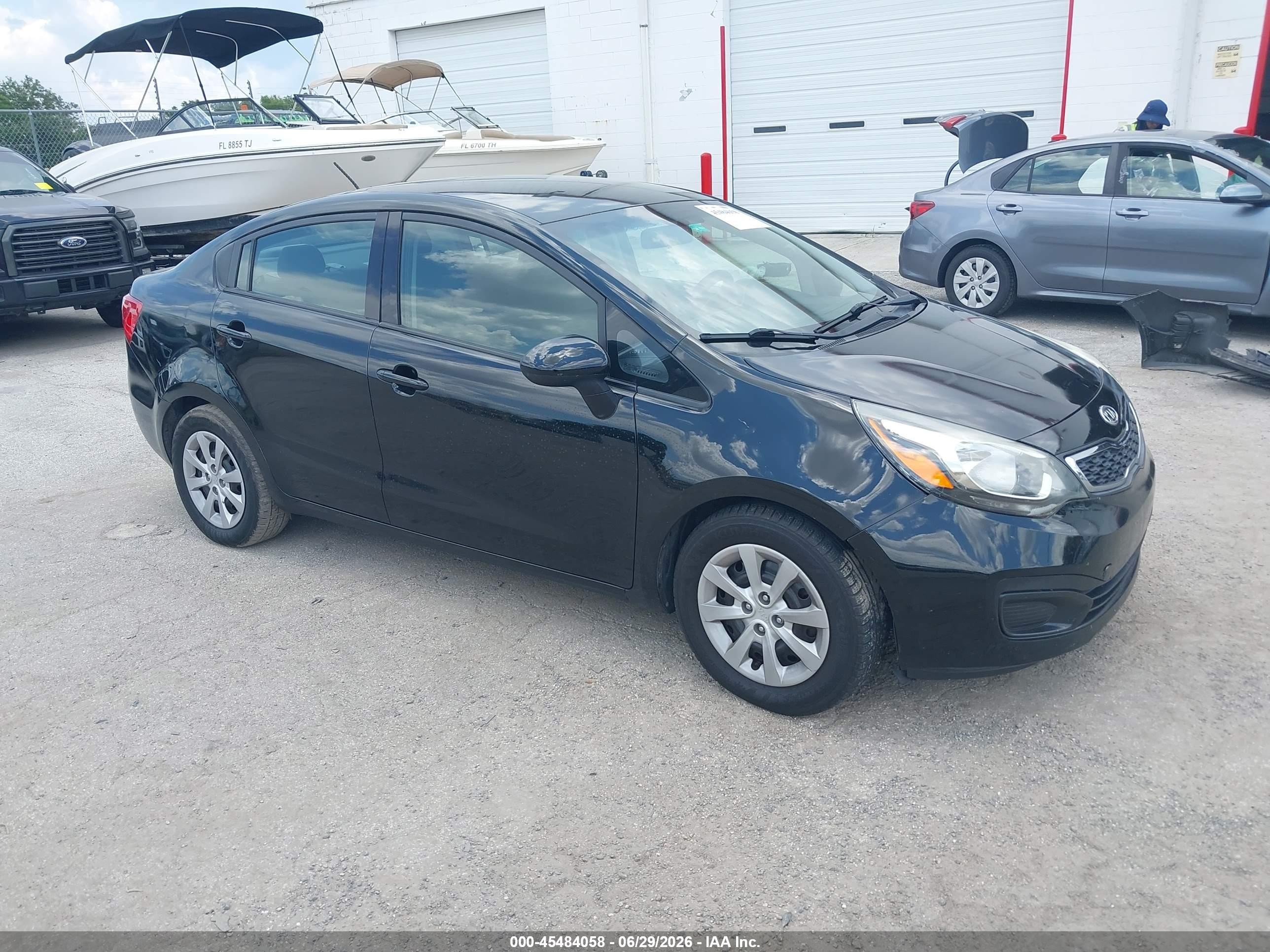 2013 Kia Rio EX, VIN KNADN4A34D6193496 — Rear end