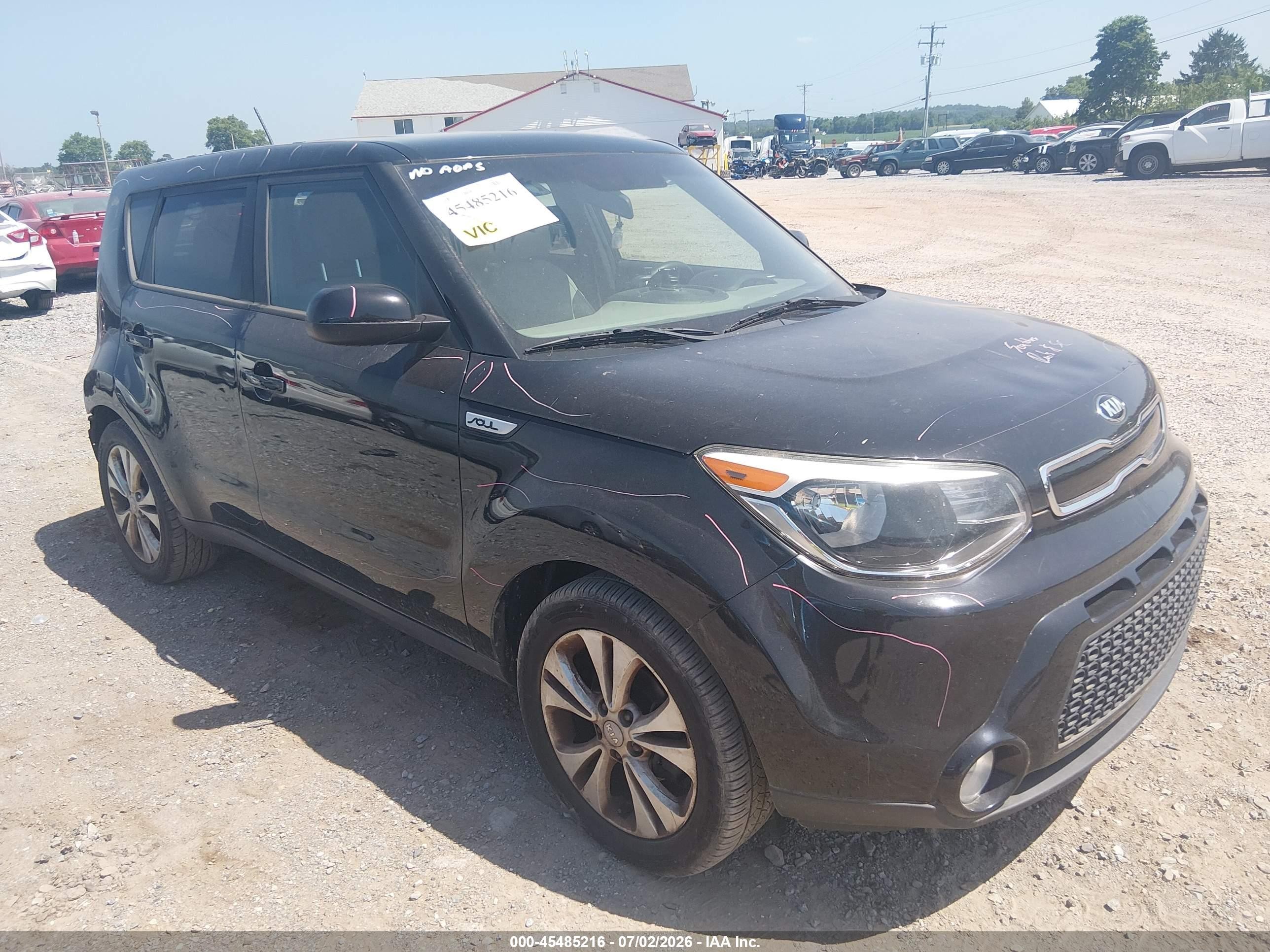 2016 Kia Soul +, VIN KNDJP3A55G7381356 — Rear end